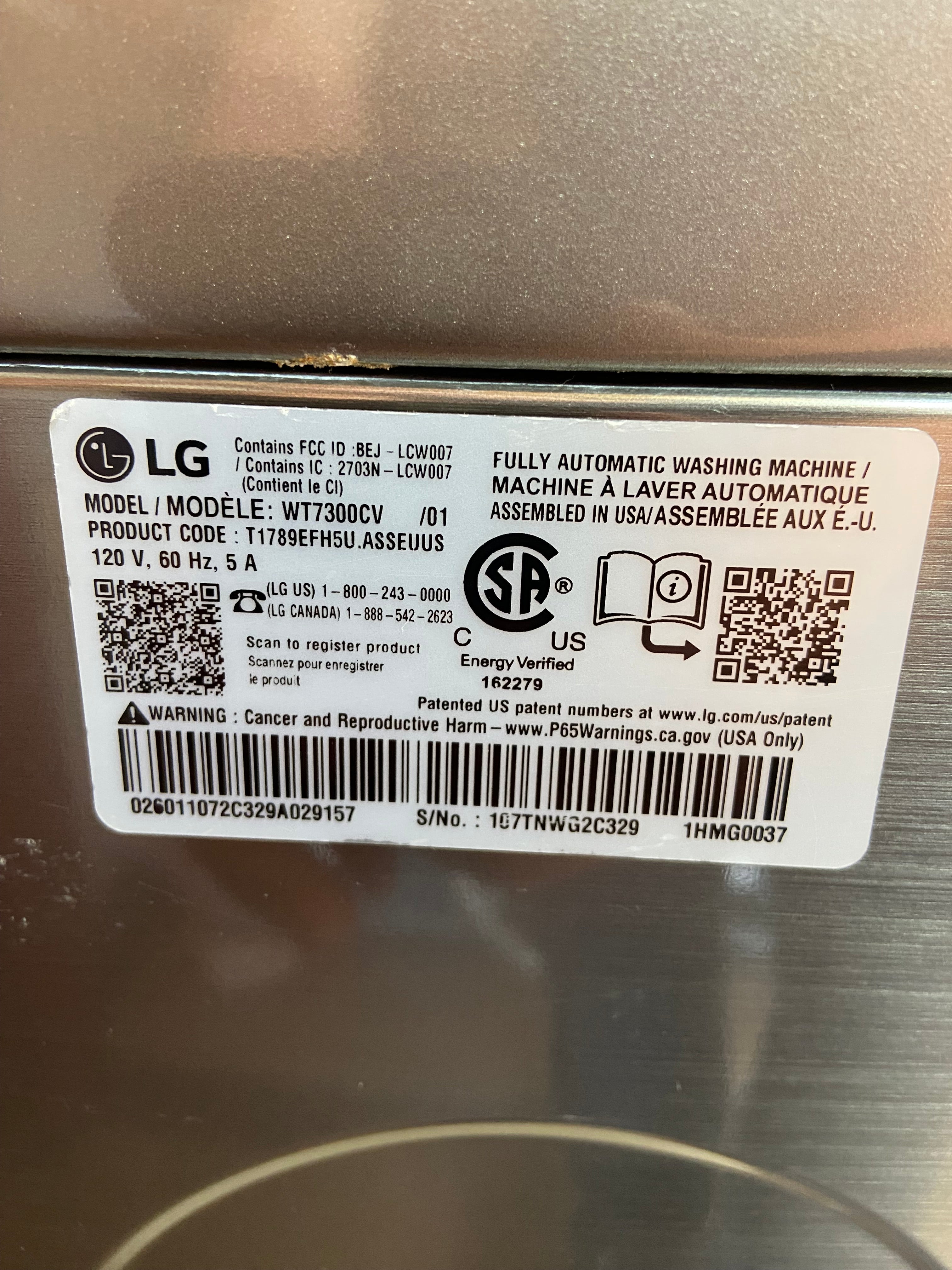 LG Grey Direct Drive Top Load Set