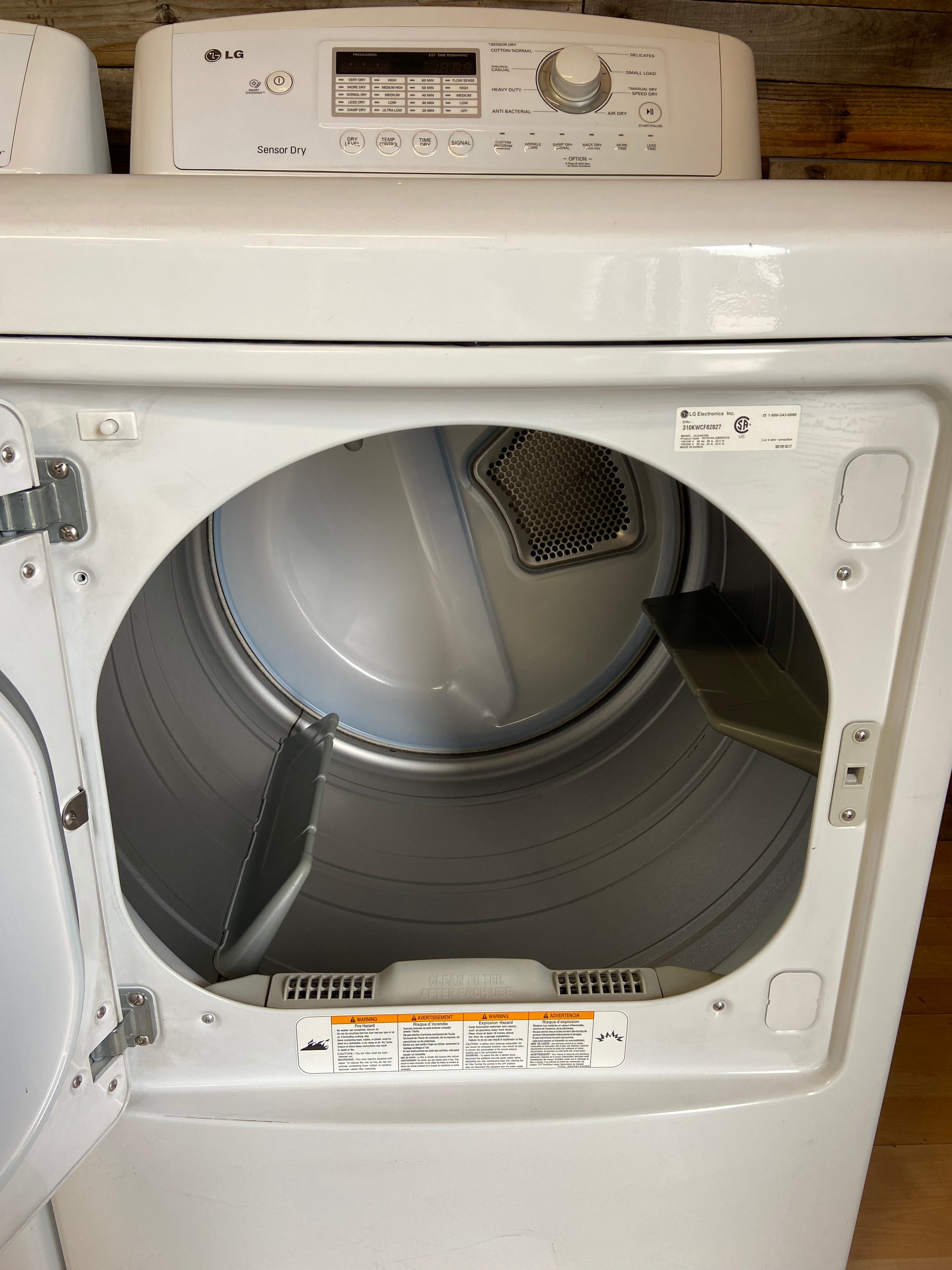 LG White Top Load Set