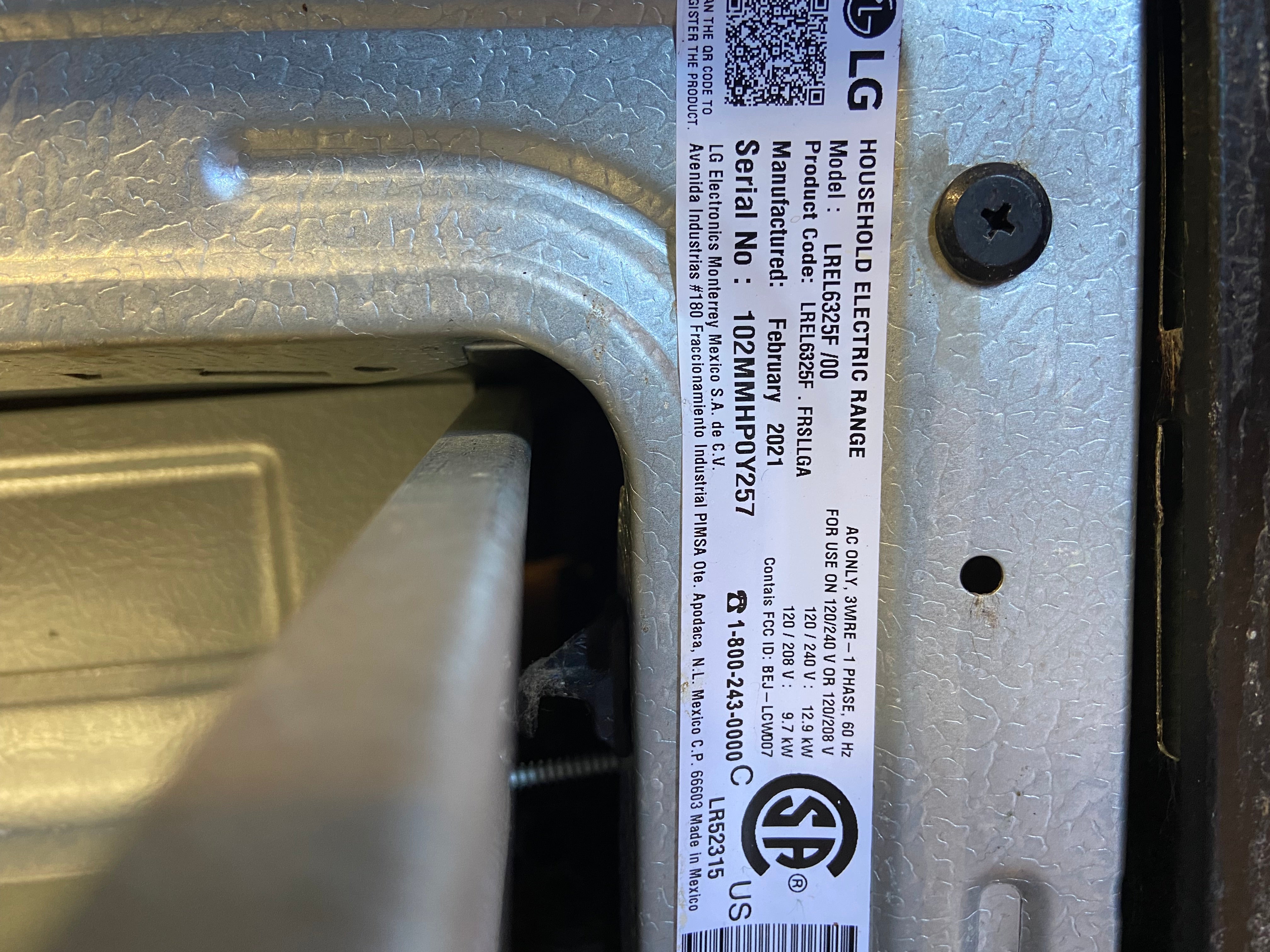 LG Stainless 5 Burner Convection Range
