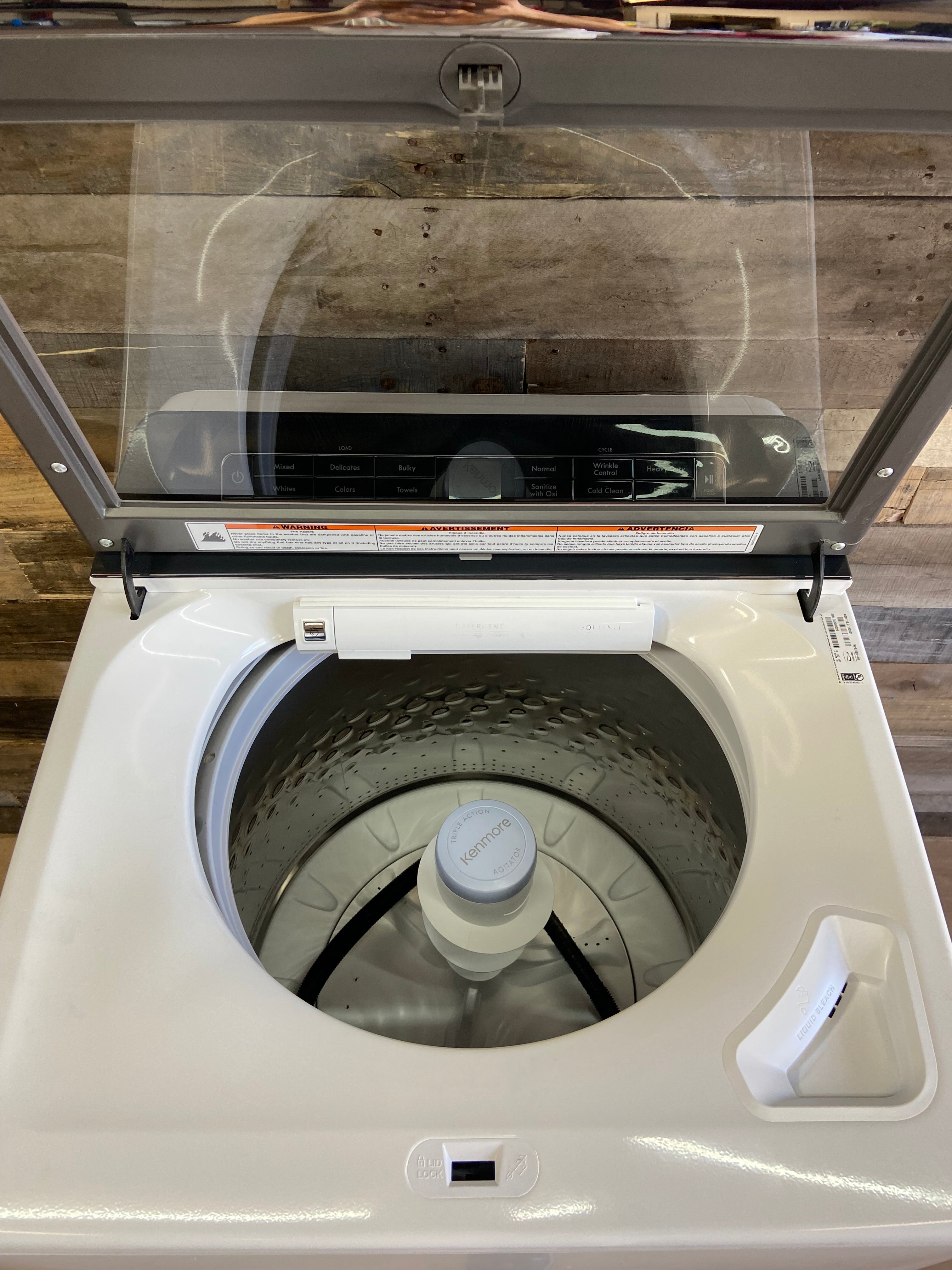 Kenmore Glass Lid Large Capacity Top Load Washer