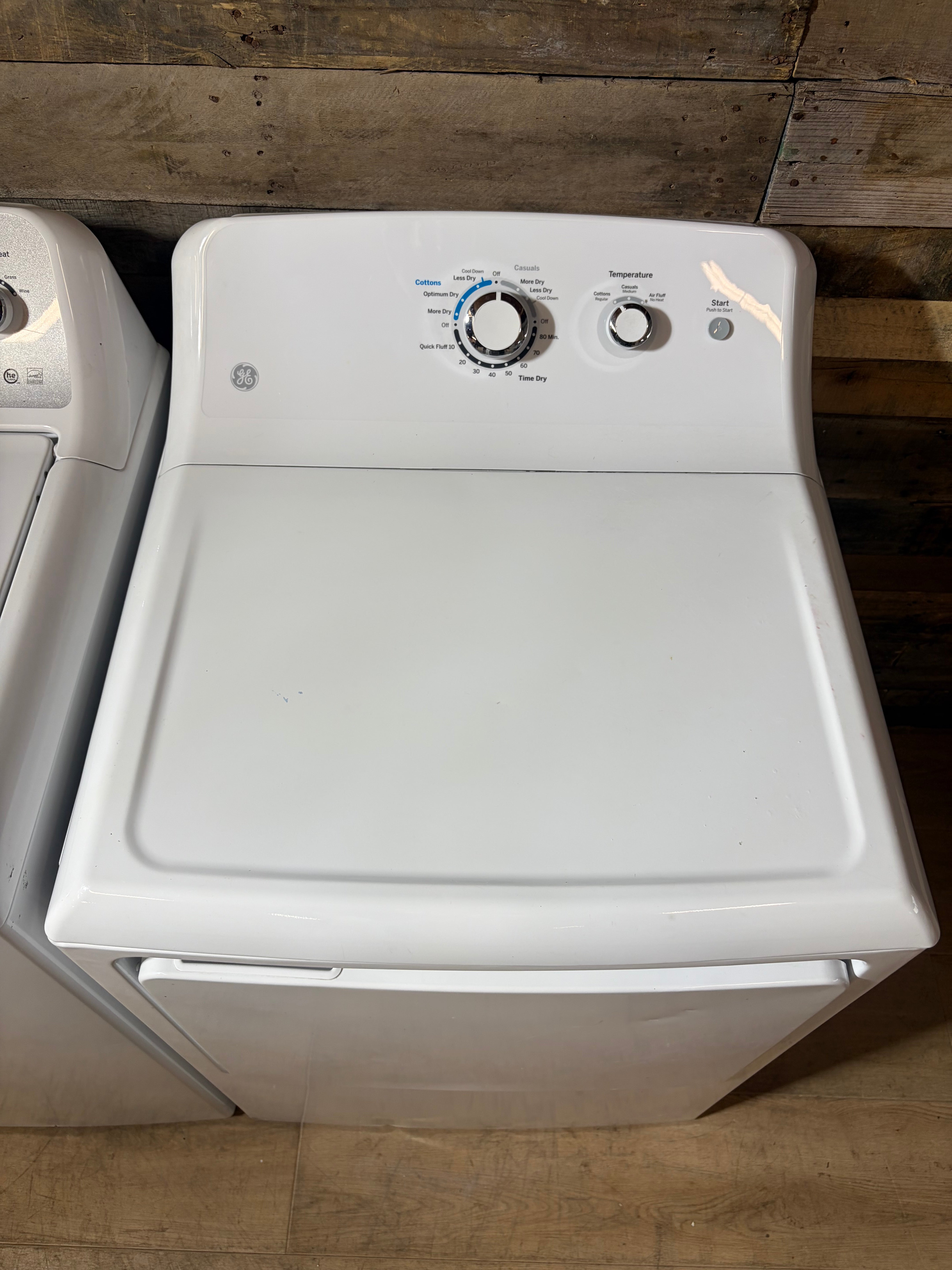 White GE Top Load Set With Agitator