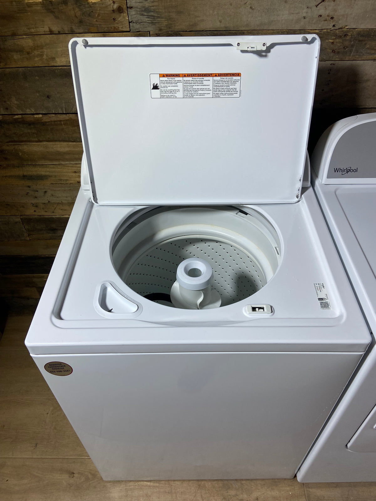 Whirlpool Top Load Grey Panel Washer & Dryer Set