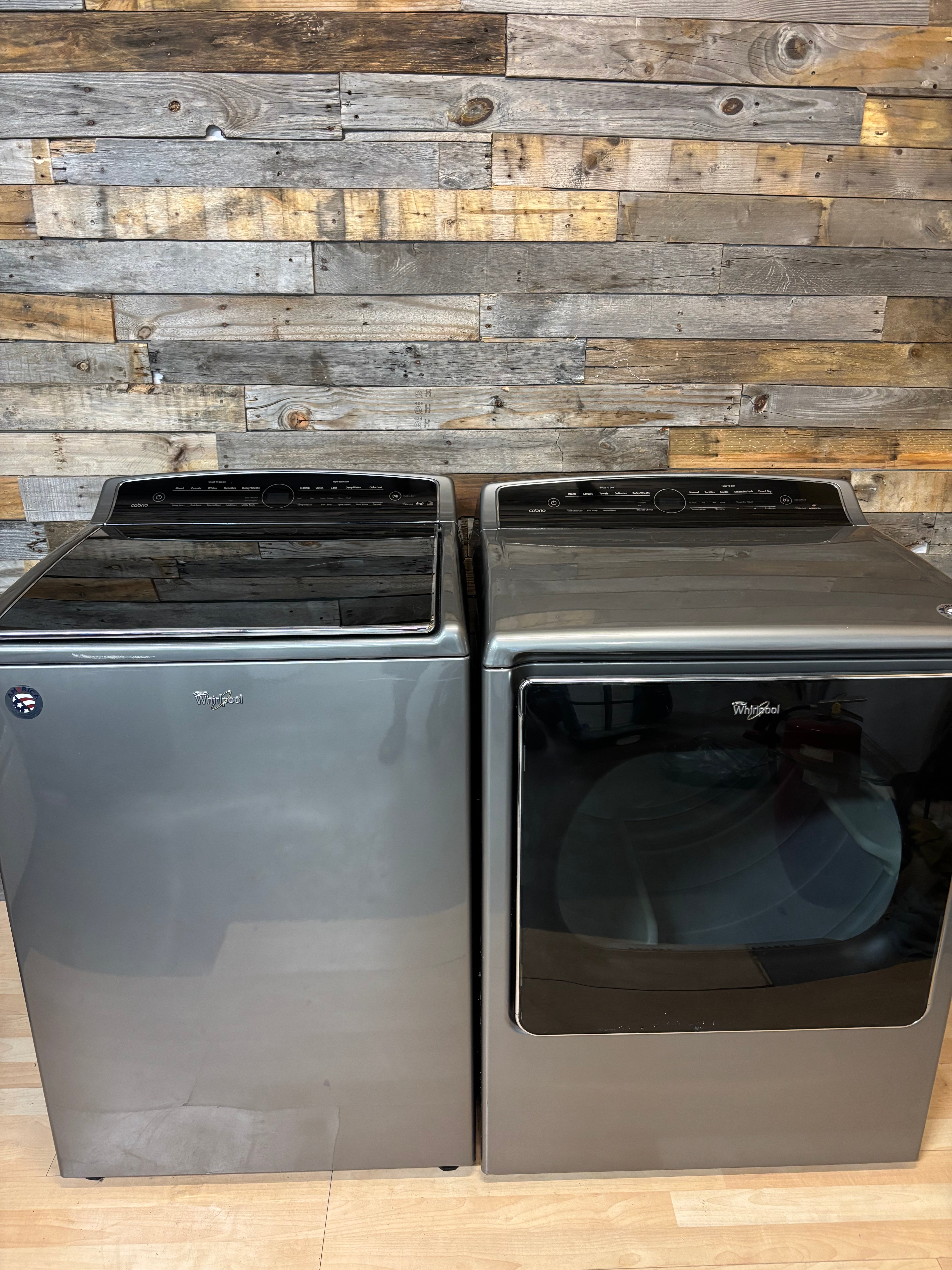 Grey Whirlpool Cabrio Top Load Set