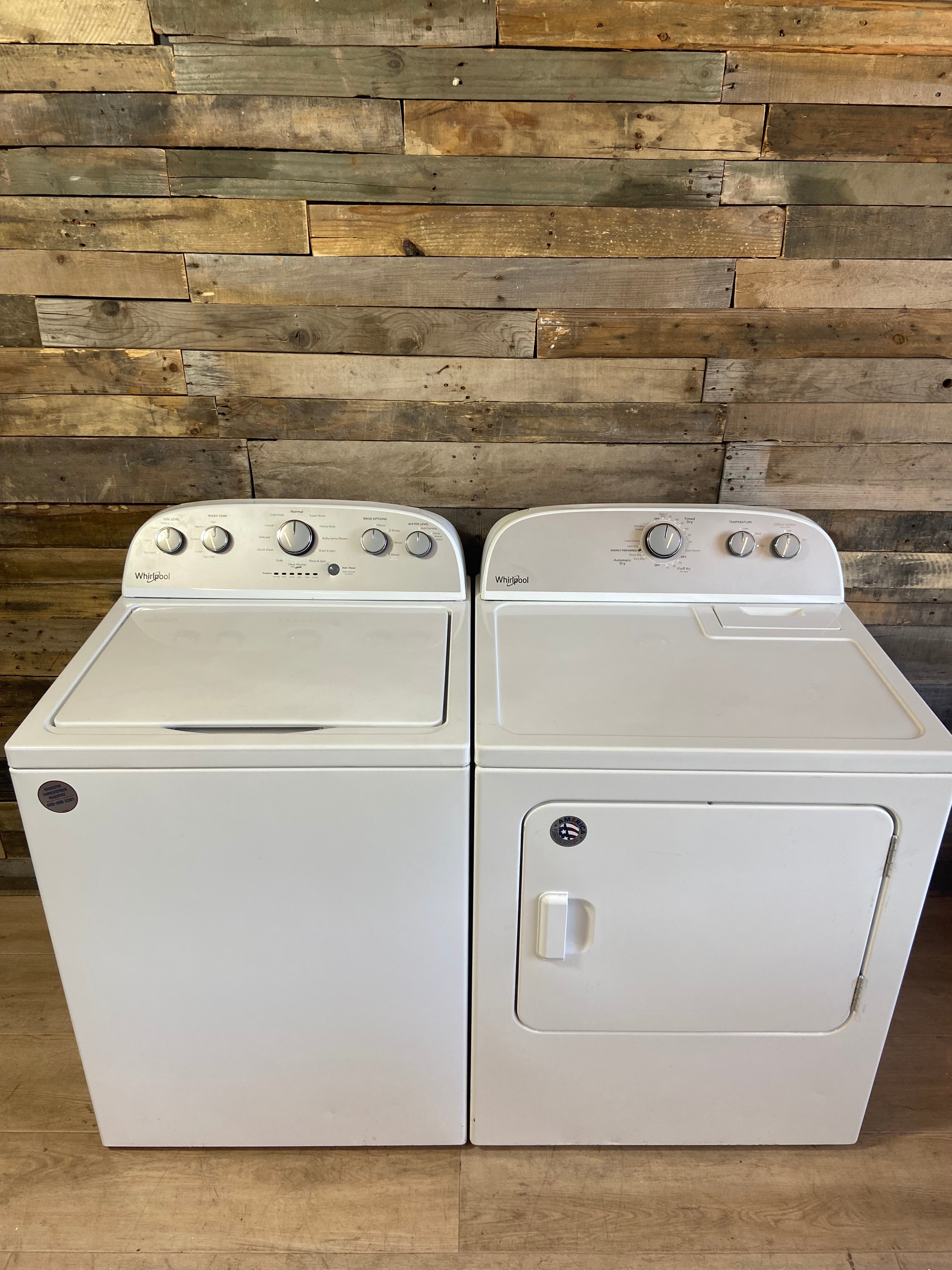 Whirlpool Grey Face Top Load Set