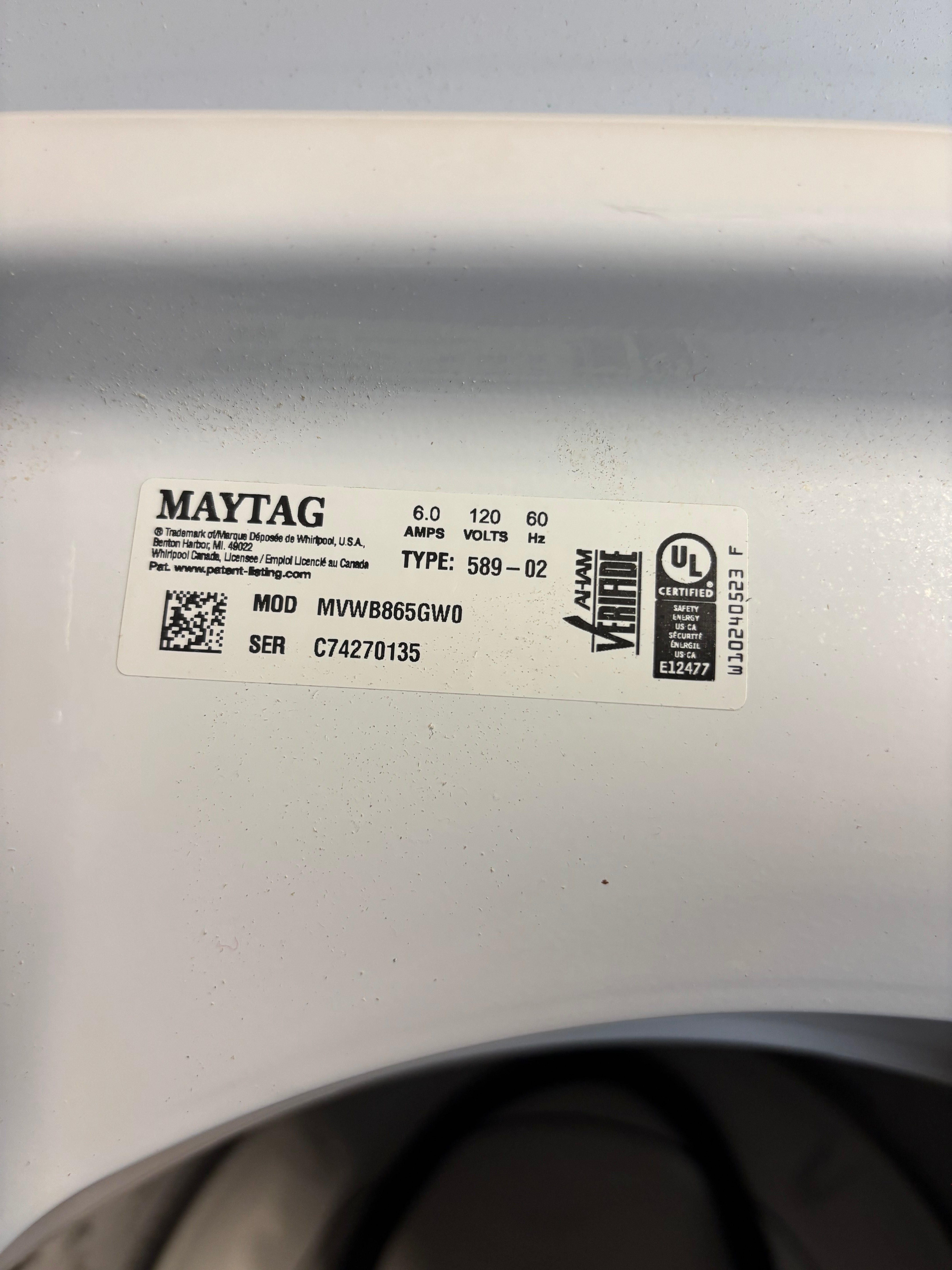 Maytag Bravos Top Load Set