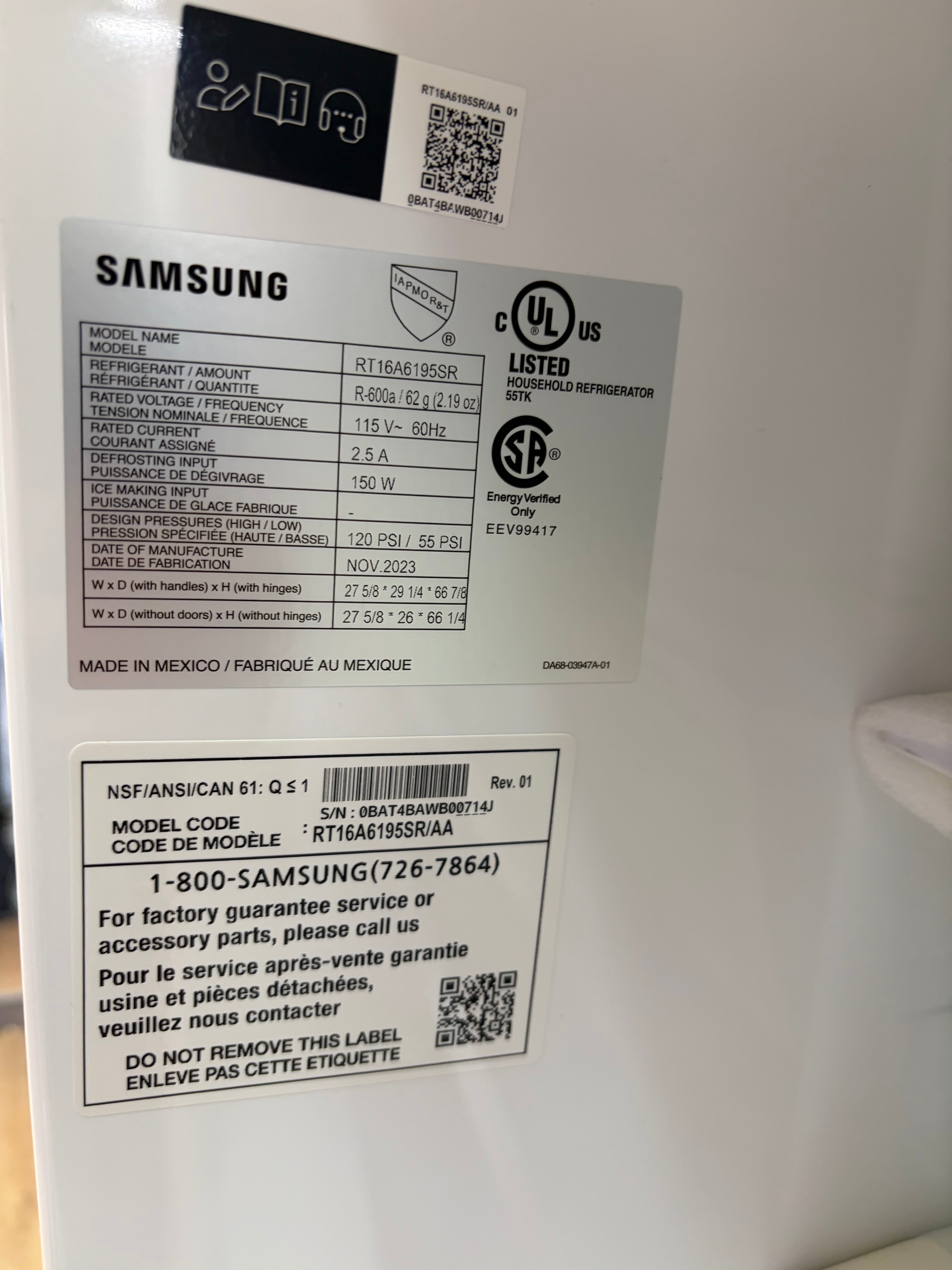 Samsung 15.6-Cu. Ft. Top Freezer Refrigerator with All-Around Cooling