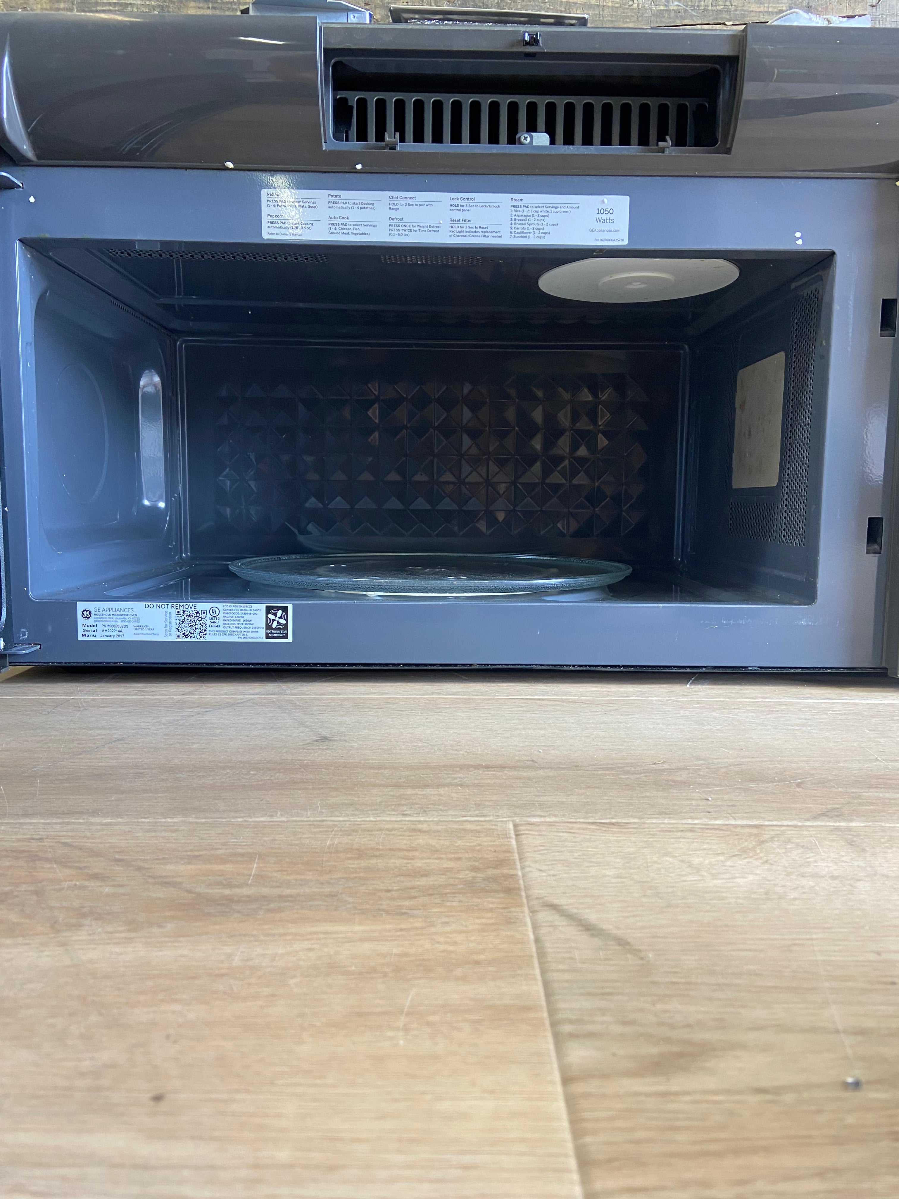 Stainless GE Profile™ 2.1 Cu. Ft. Over-the-Range Sensor Microwave Oven