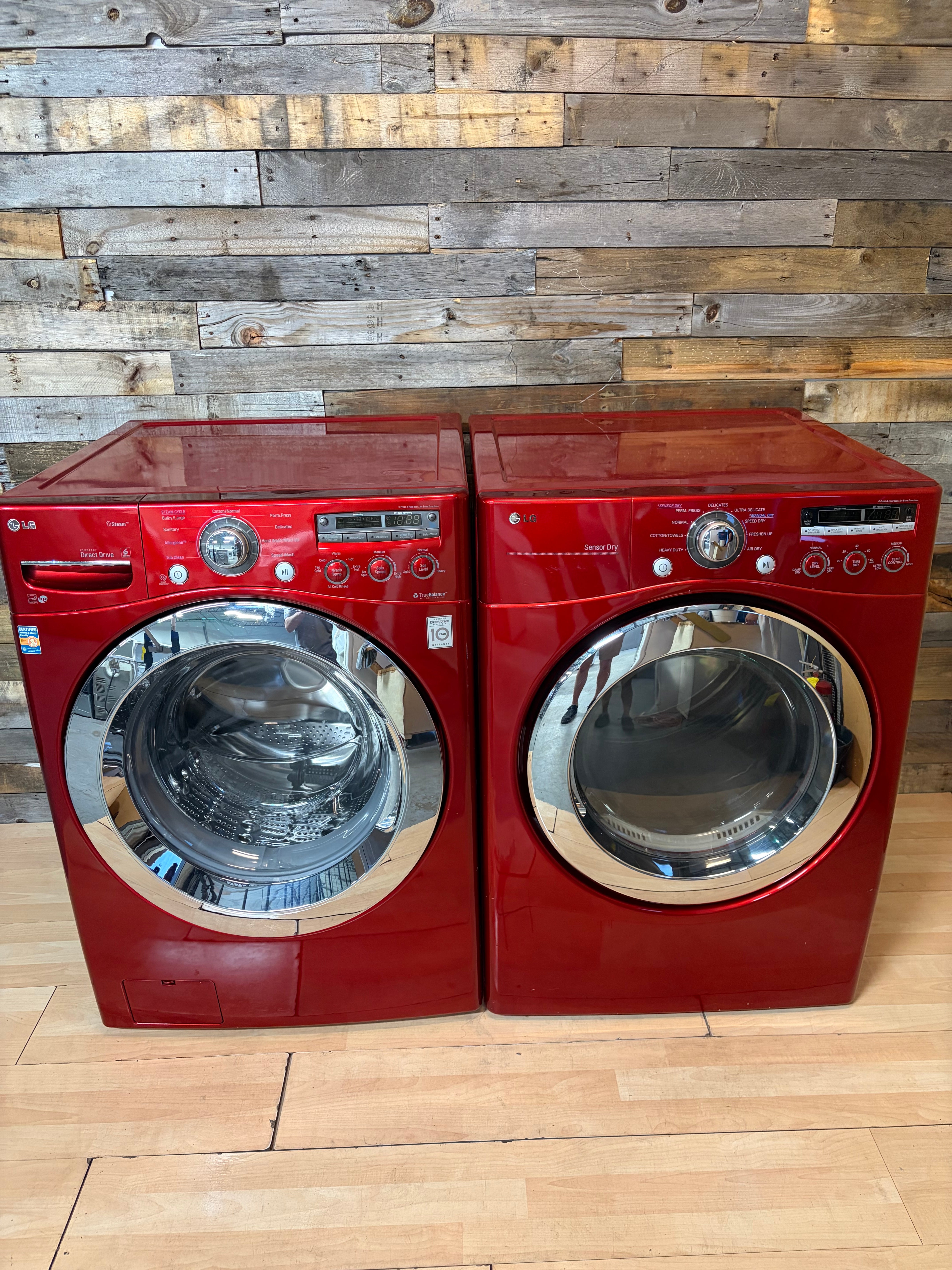 Red LG Direct Drive Front Load Set