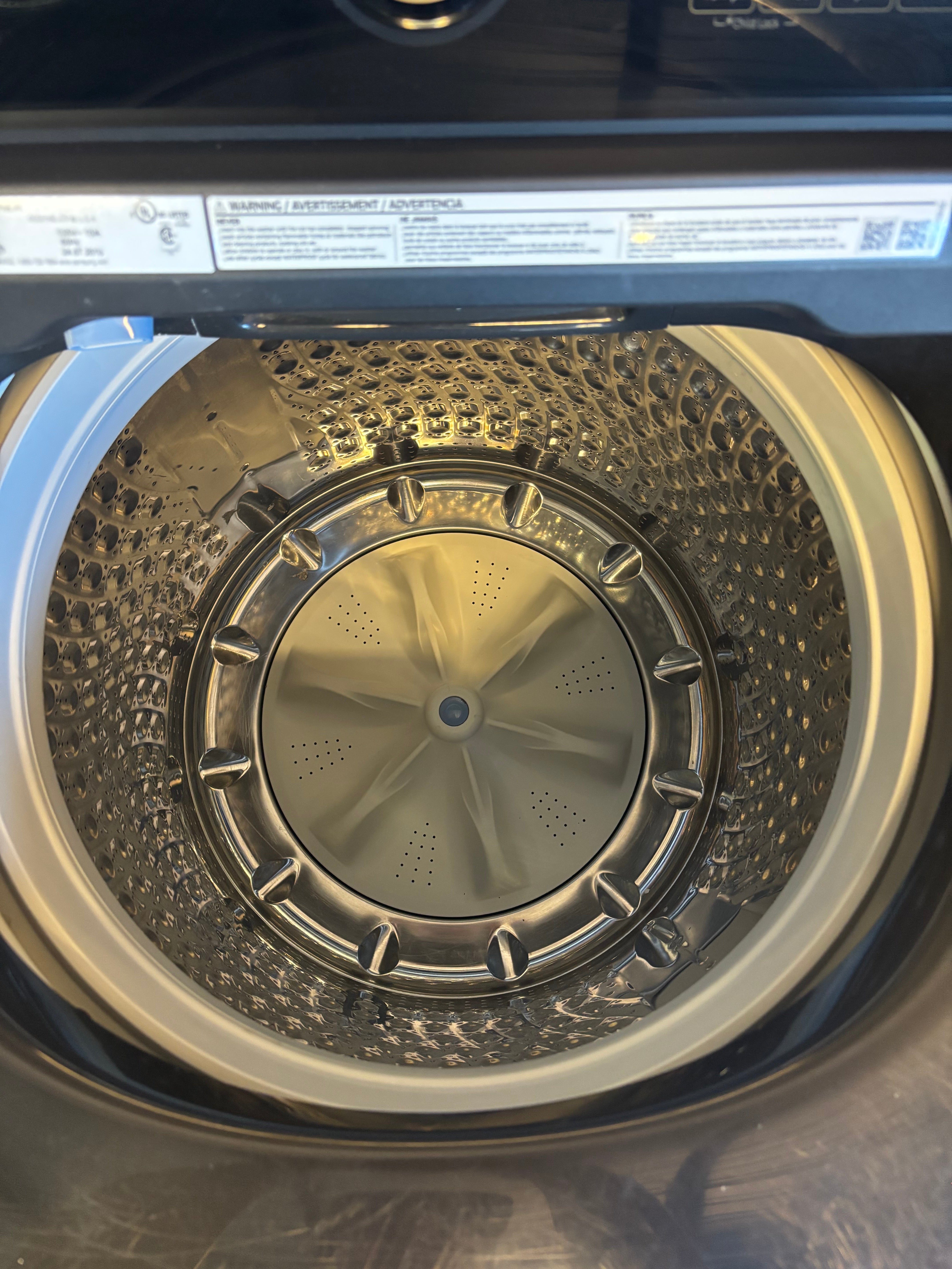 Black Stainless Glass Top Washer