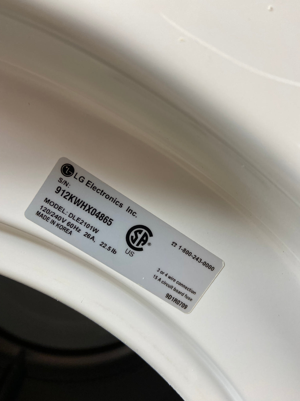 LG Front Load Style Dryer
