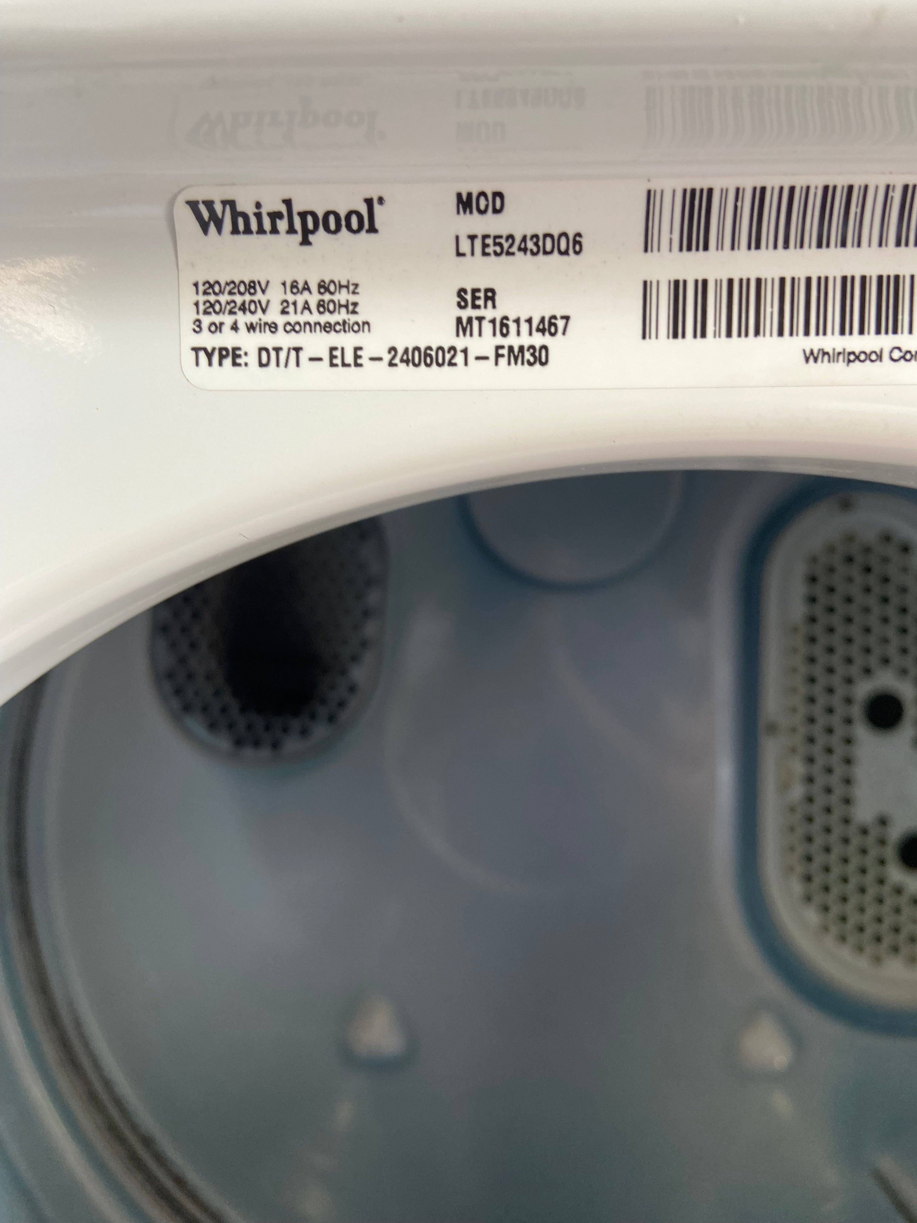 Whirlpool Thin Twin 24inch Stackable (240v)