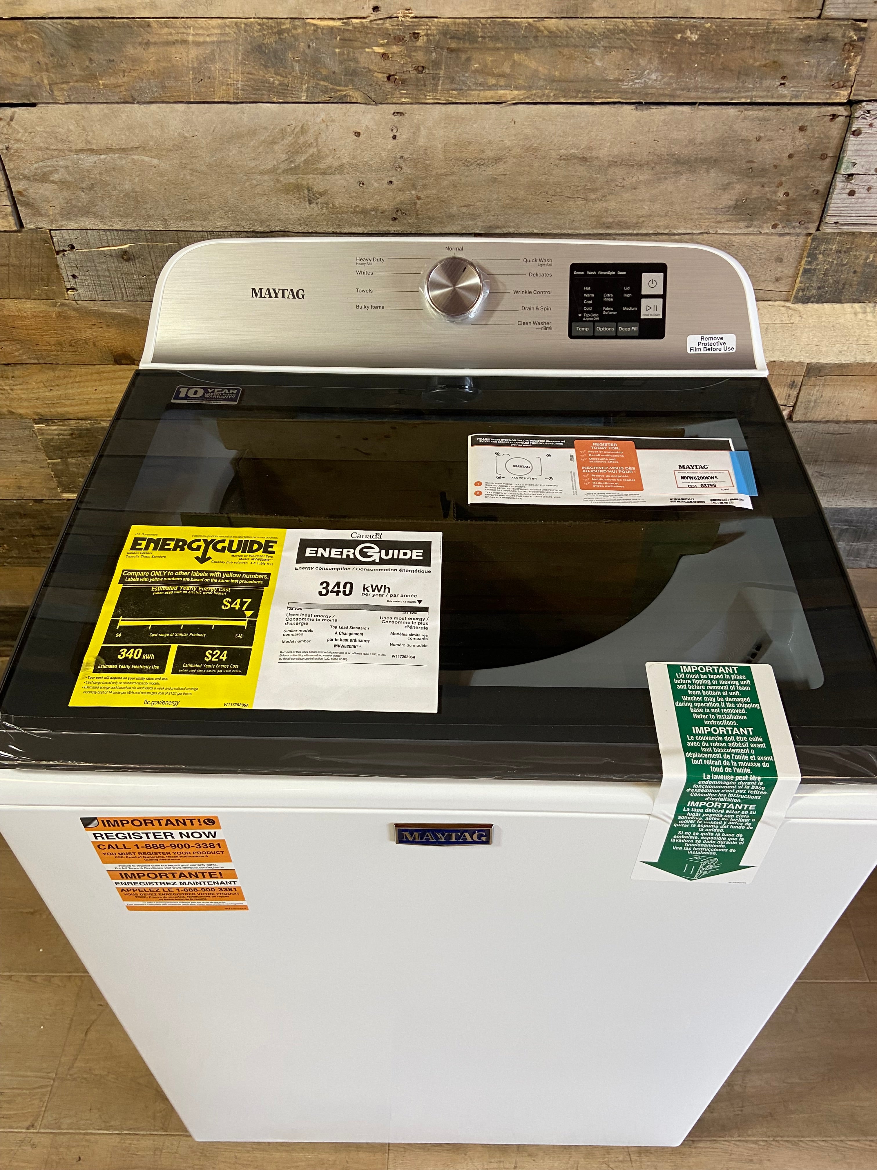 Maytag Top Load Washer with 4.8 Cu. Ft. Capacity, Advanced Vibration Control™