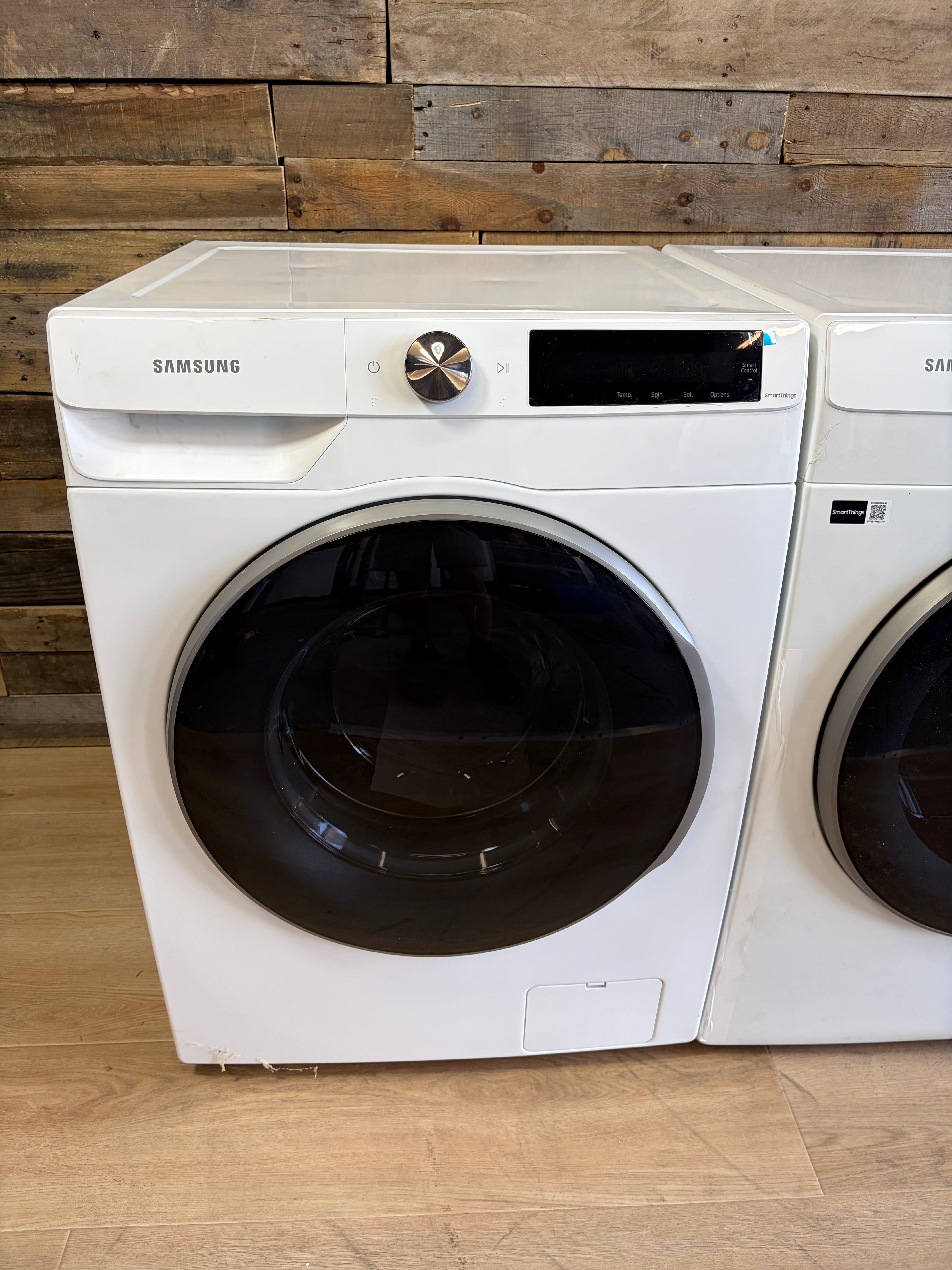 2.5 cu. ft. Compact Front Load Washer and Dryer with AI Smart Dial and Super Speed Wash in White