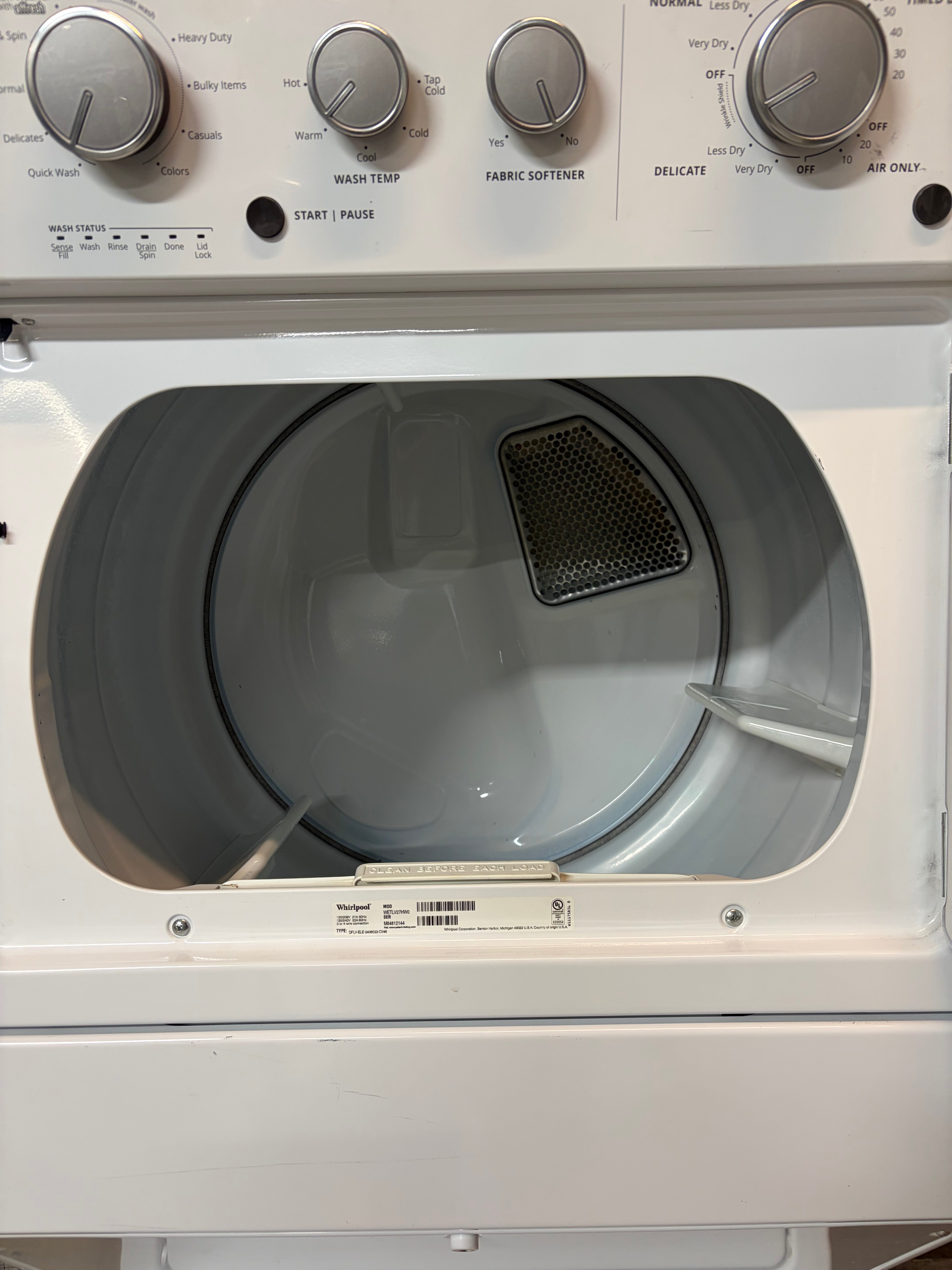 Whirlpool 27 In Stackable 240v