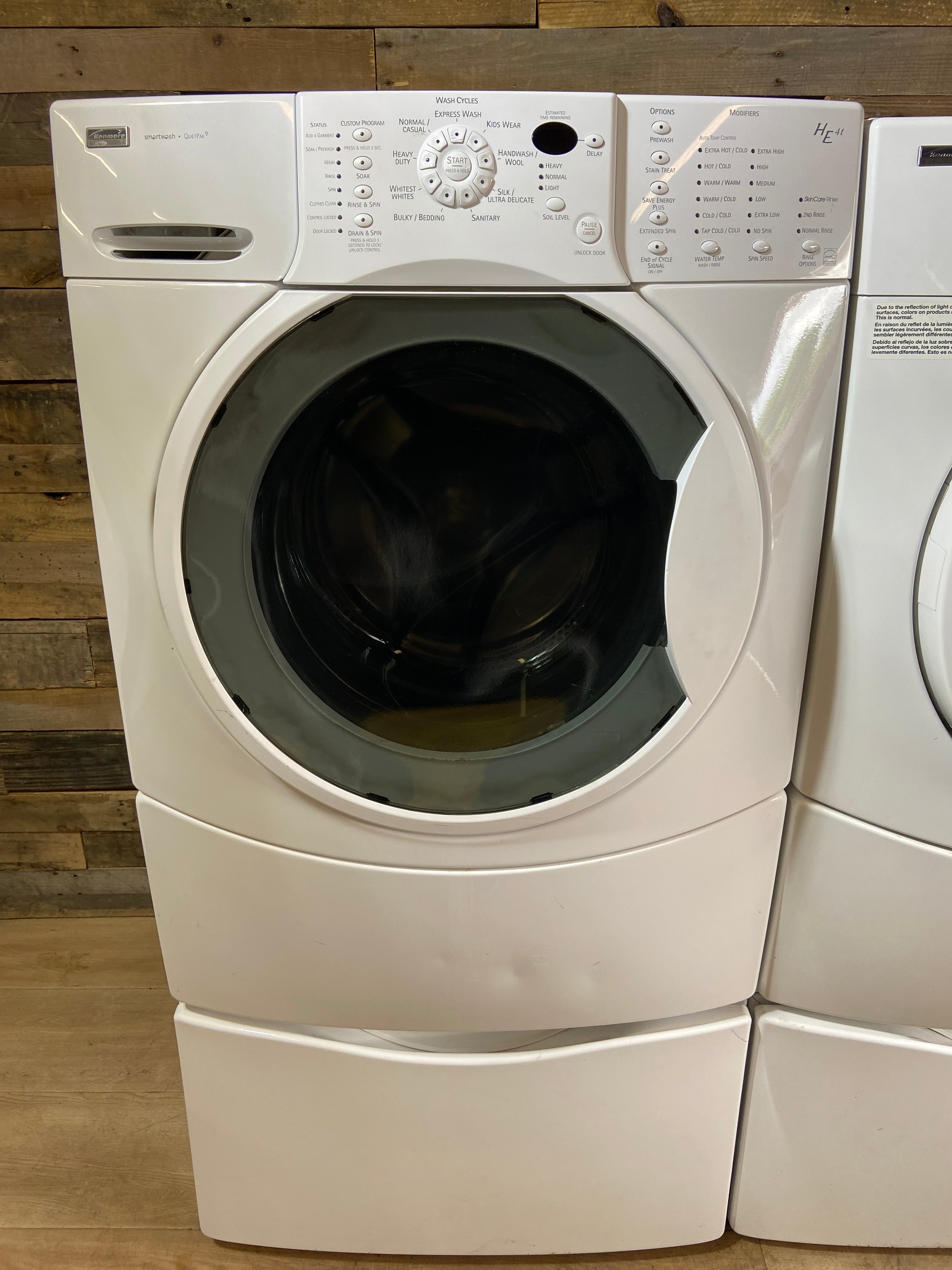 Kenmore Front Load Washer & Dryer Set With Pedestals