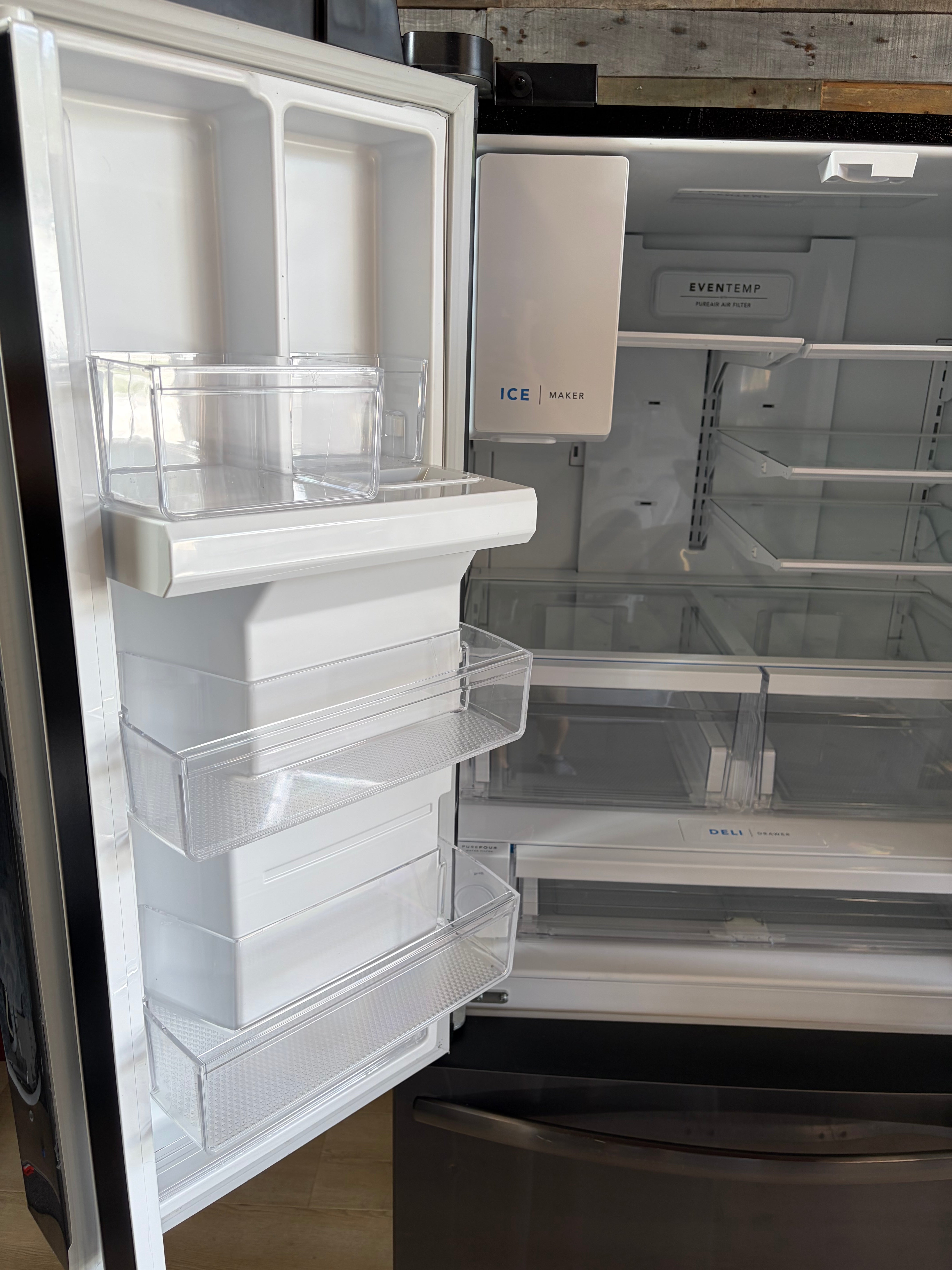 Frigidaire Standard-Depth 27.8-cu ft 36-in Wide with Ice Maker (Black Stainless Steel)