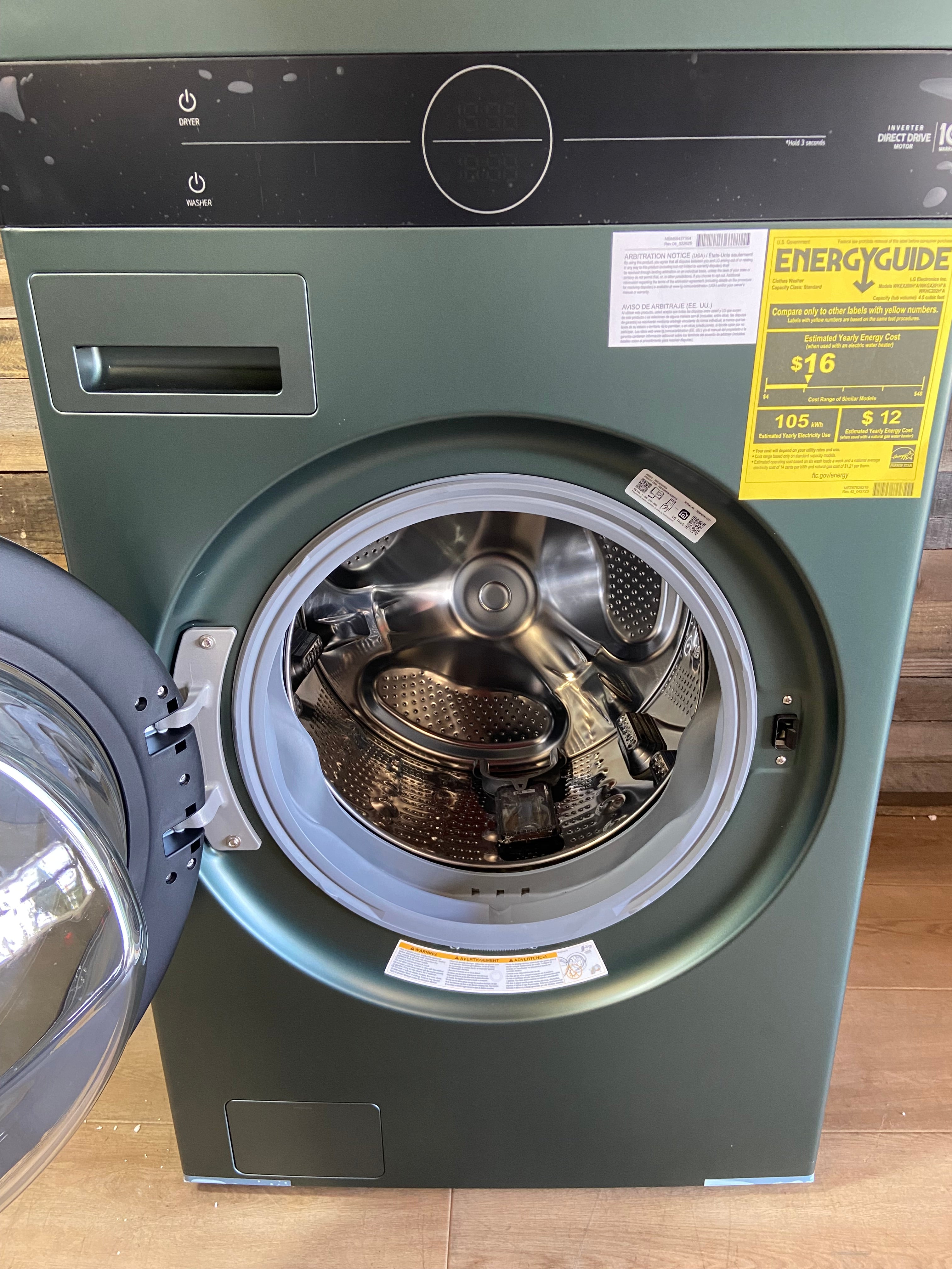 Single Unit Front Load LG WashTower™ with Center Control™ 4.5 cu. ft. Washer and 7.4 cu. ft. Electric Dryer