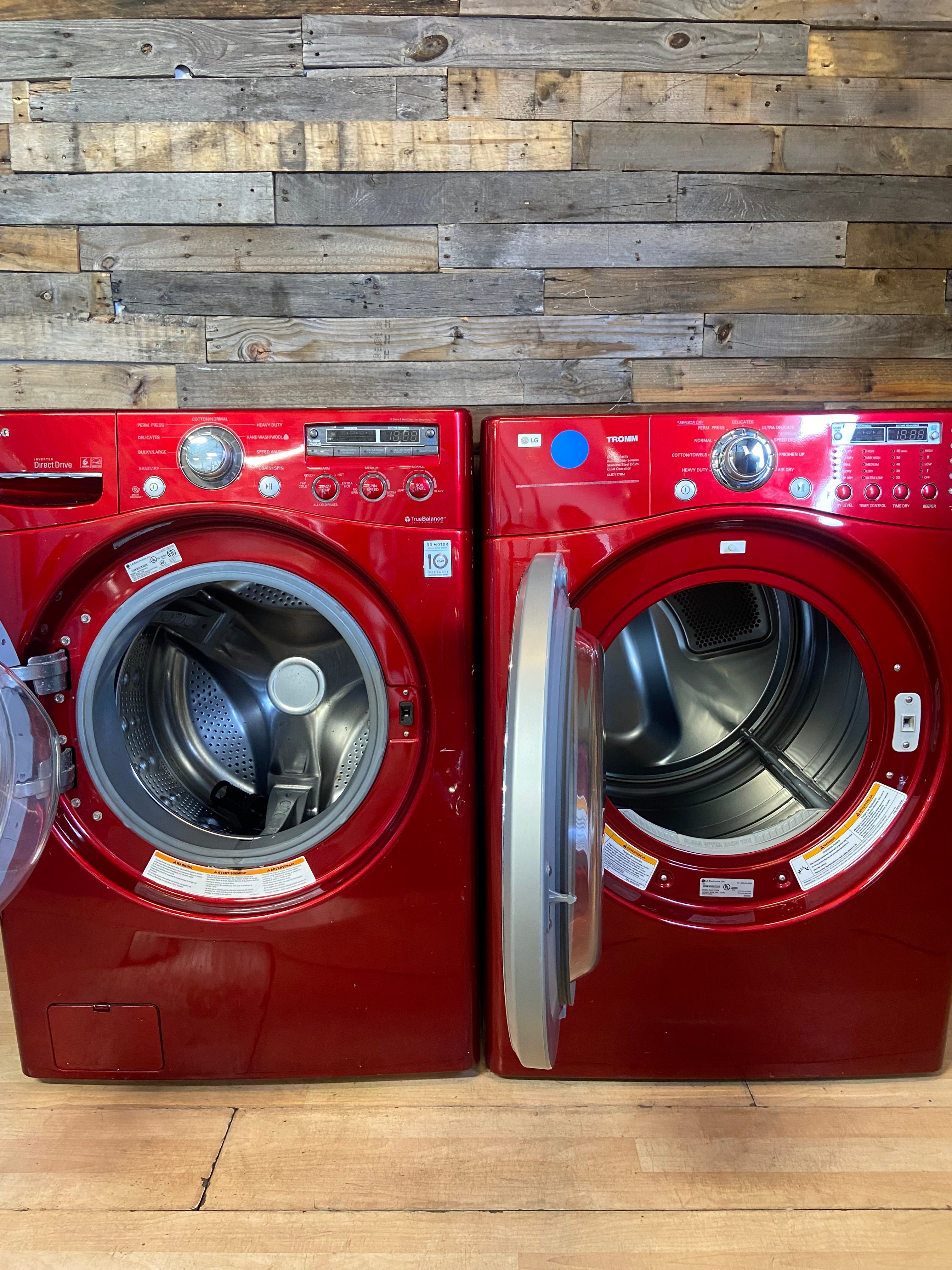 Red LG Direct Drive Front Load Set