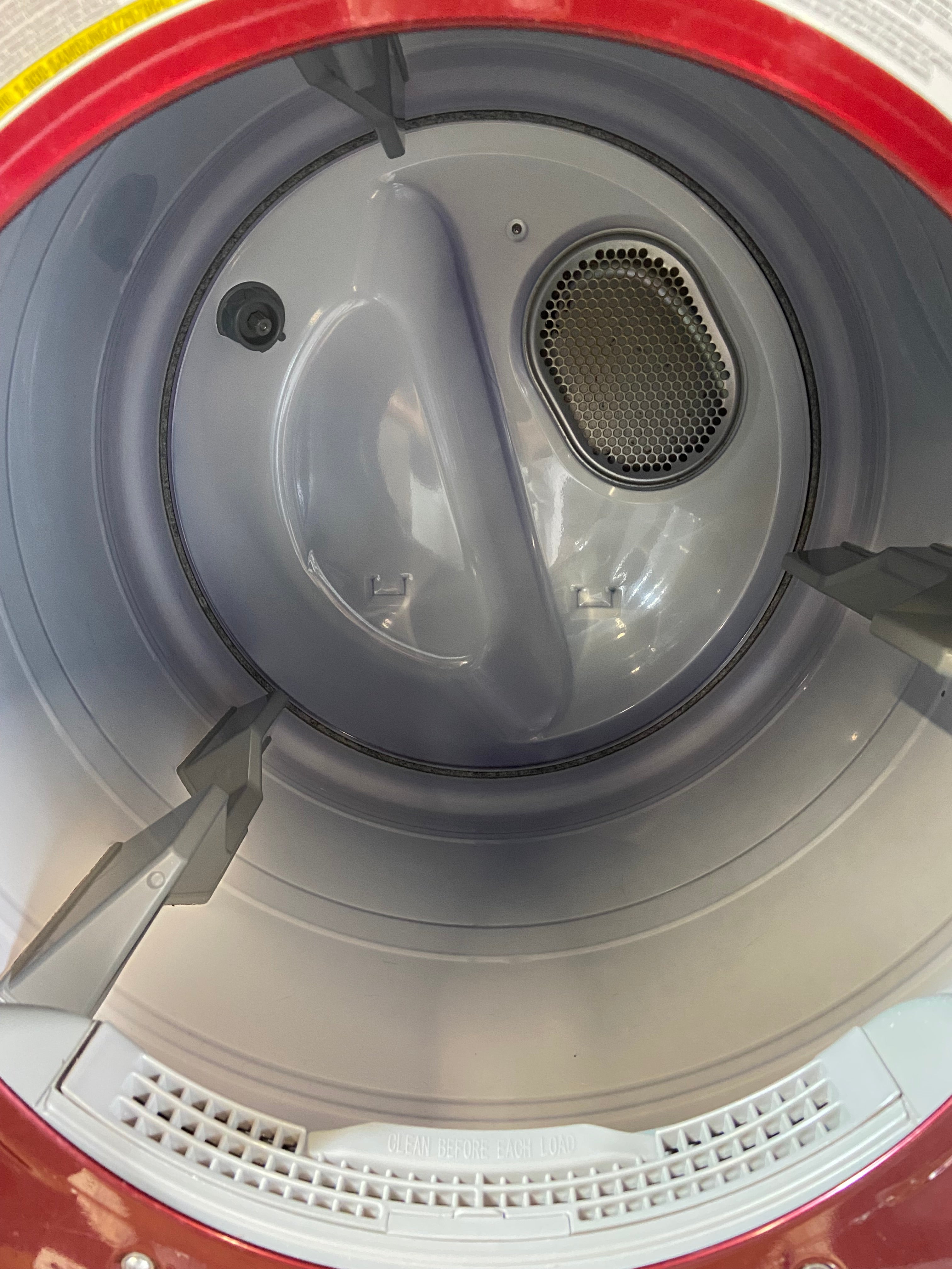 Samsung Burgundy Front Load Style Dryer With Pedestal
