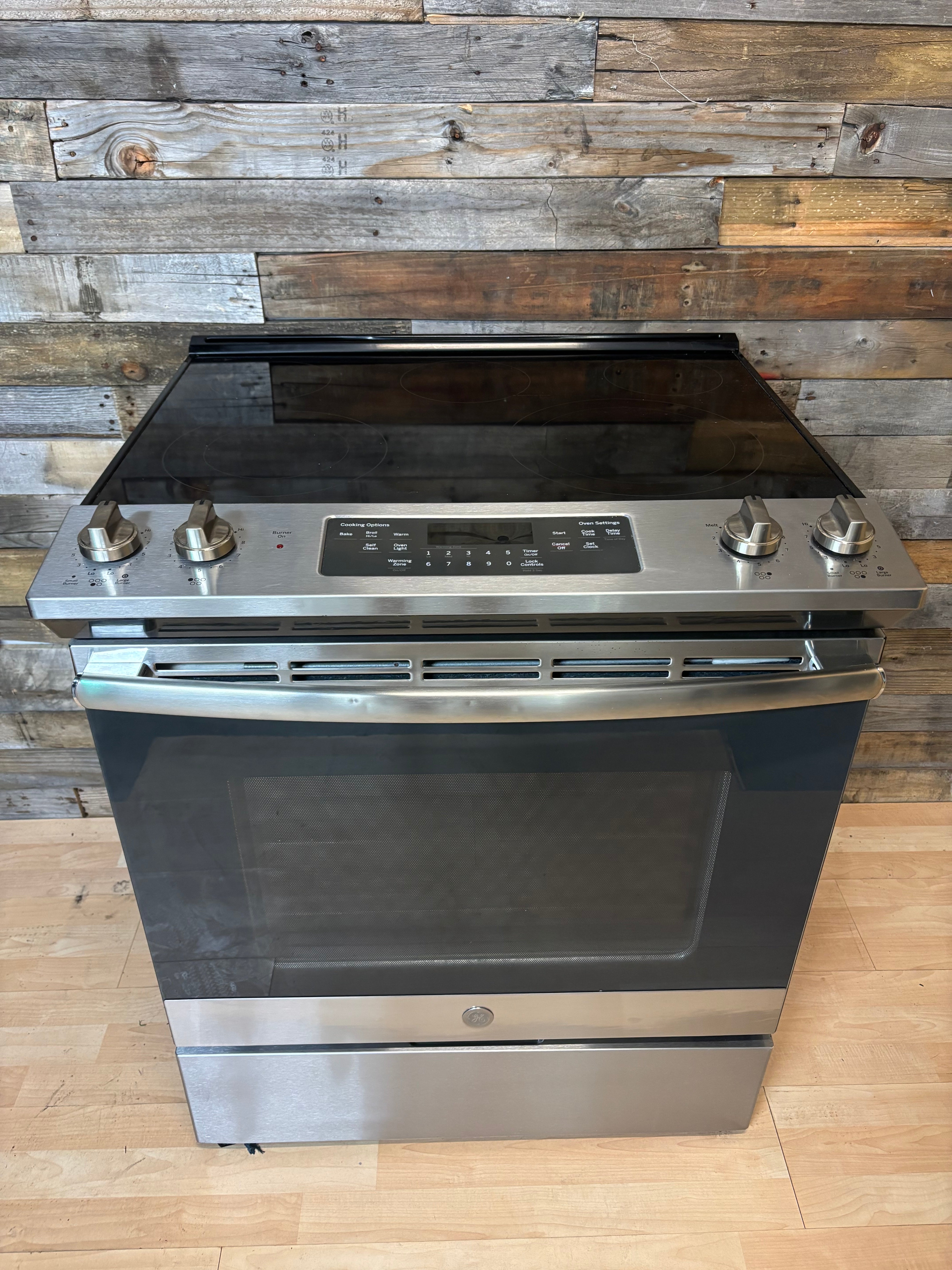 GE Slide-In Stainless Range