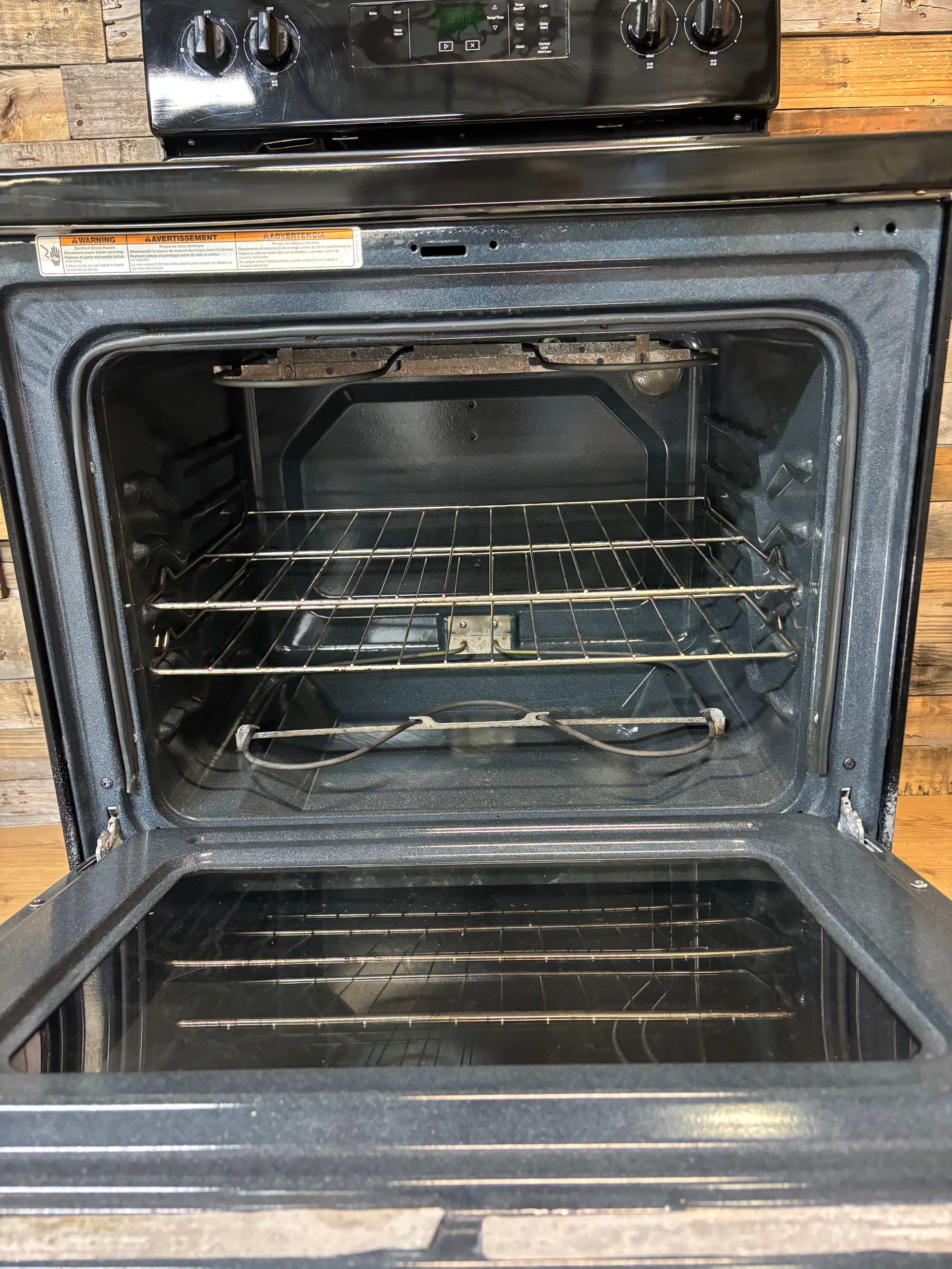 Black Whirlpool Electric Range