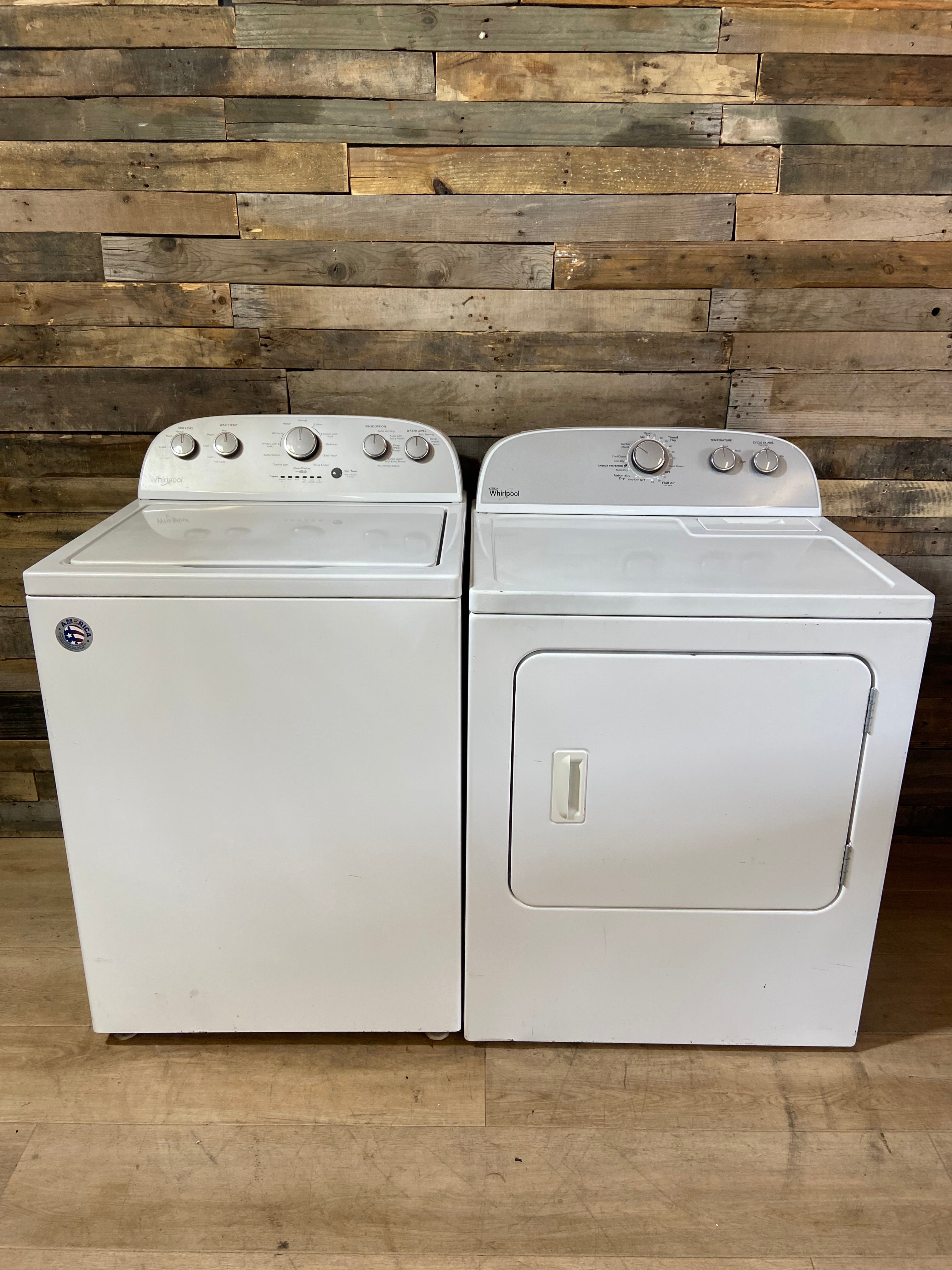 Whirlpool Large Capacity Top Load Washer & Dryer Set
