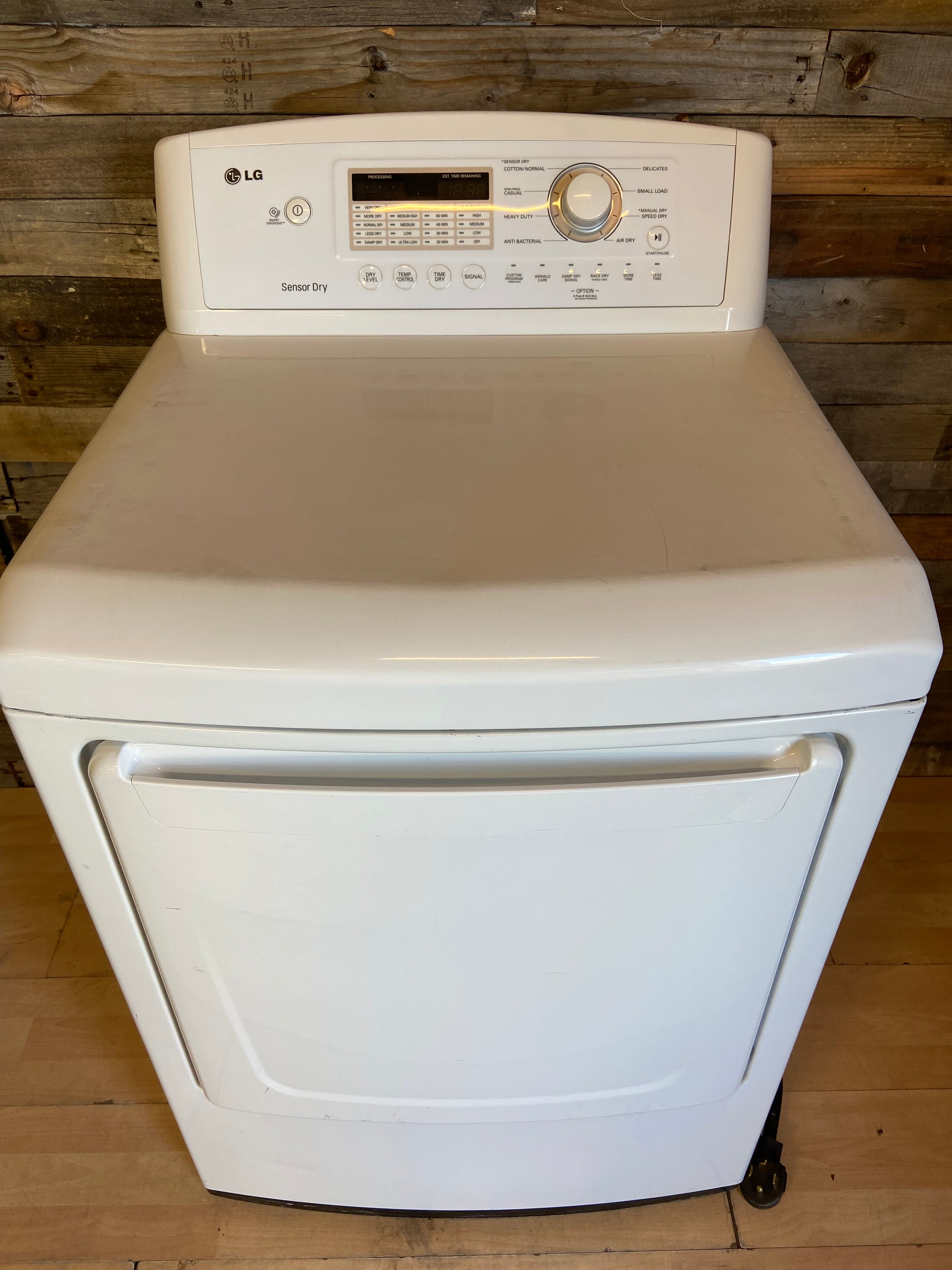 White Lg Large Capacity Dryer