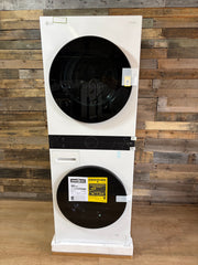 2.4 cu. ft. Washer, 4.2 cu. ft. Dual Inverter Heat Pump Ventless Electric Dryer, Washtower, Center Control AIDD in White