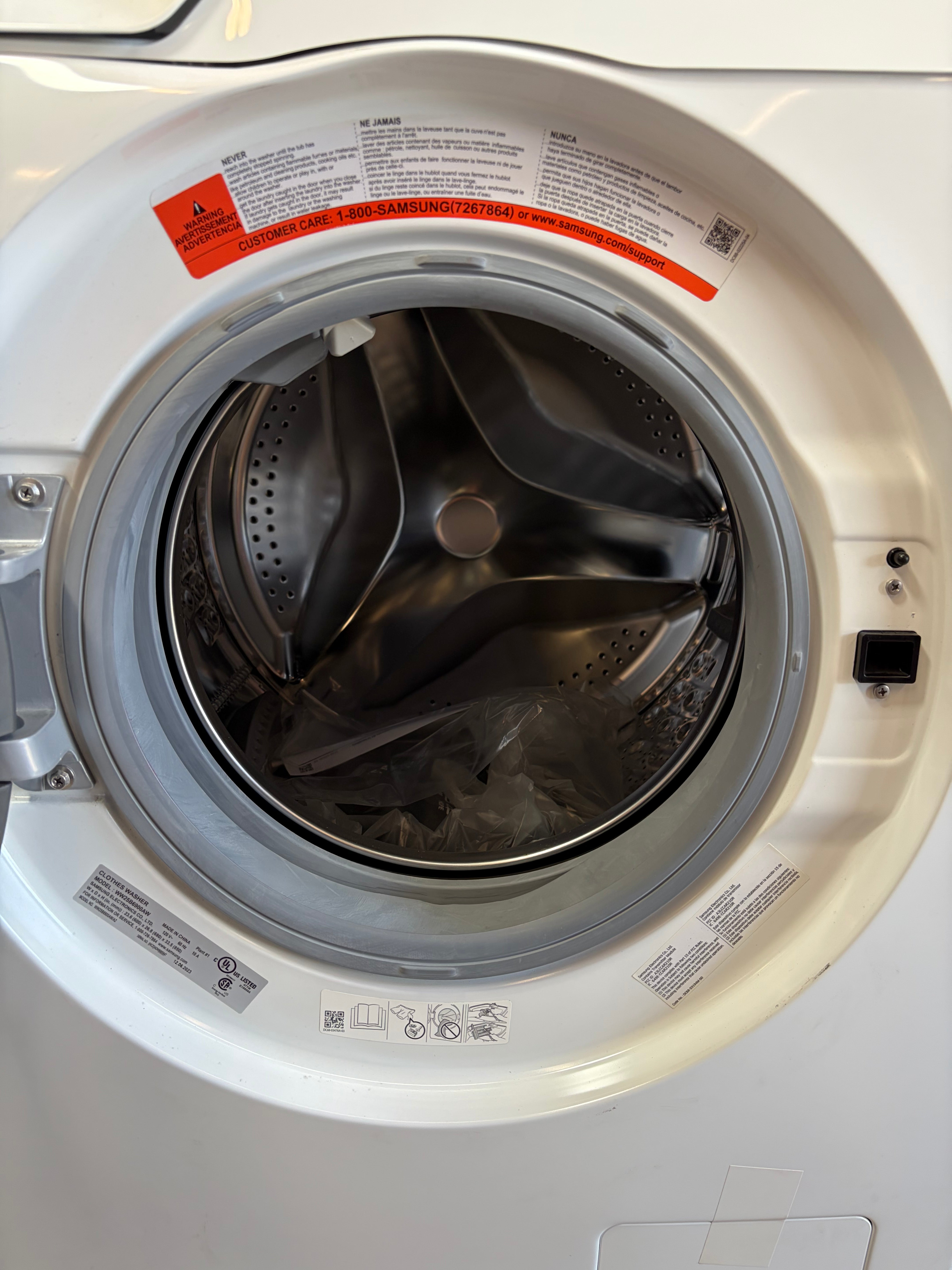 2.5 cu. ft. Compact Front Load Washer and Dryer with AI Smart Dial and Super Speed Wash in White