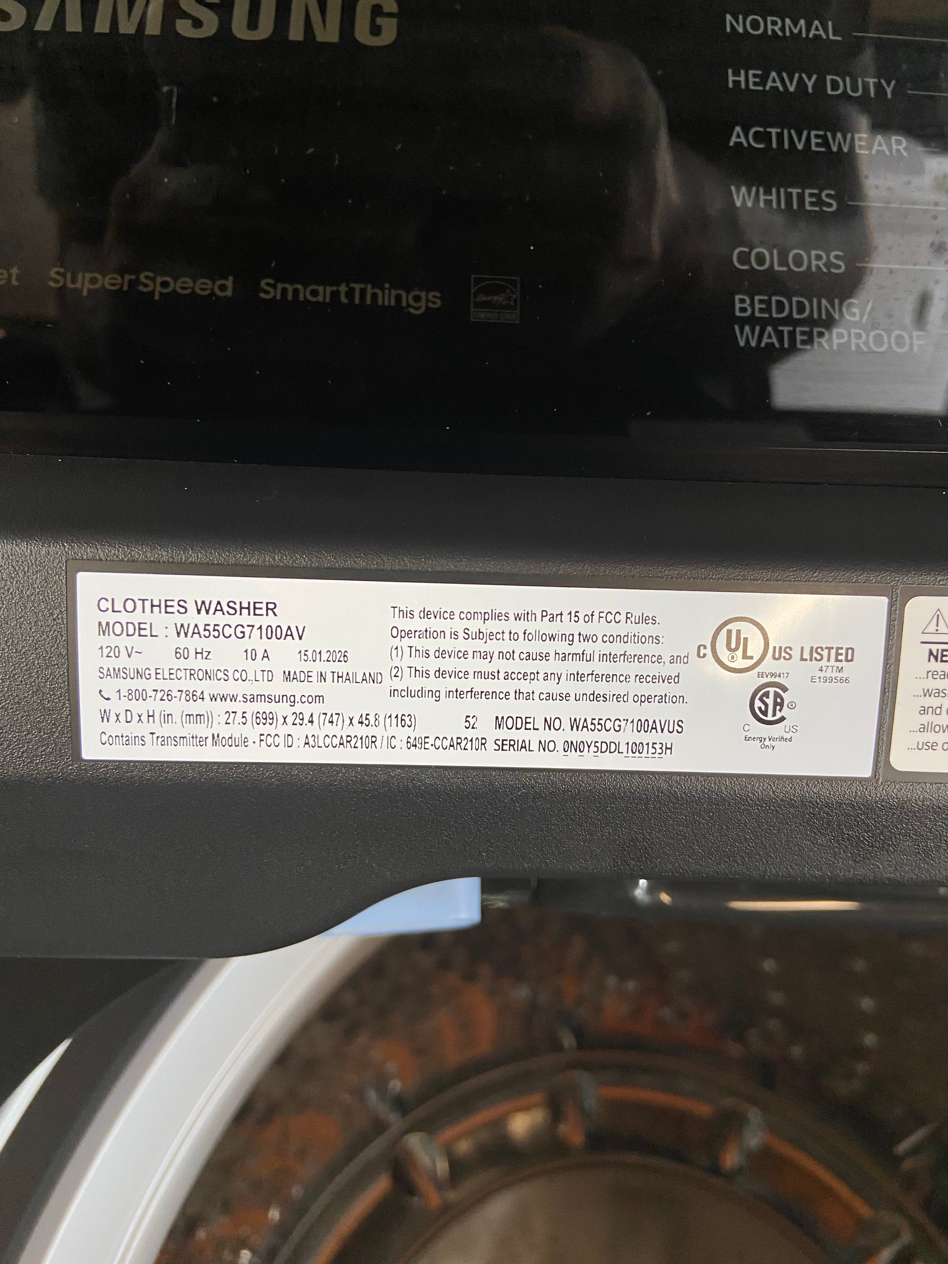 Samsung 5.5 Cu. Ft. High-Efficiency Top Load Washer & Dryer Set – Brushed Black