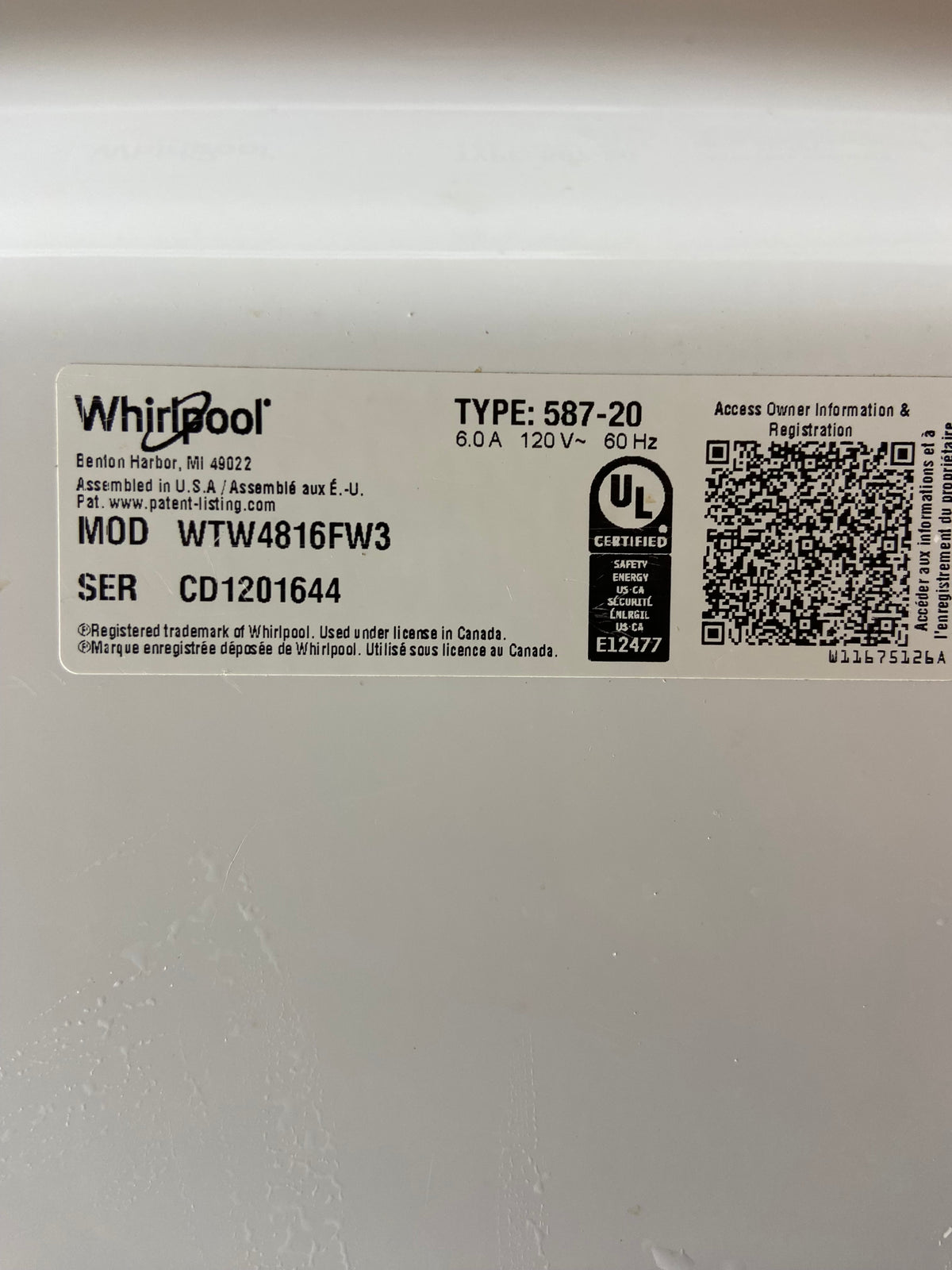 Whirlpool Top Load Grey Panel Washer & Dryer Set