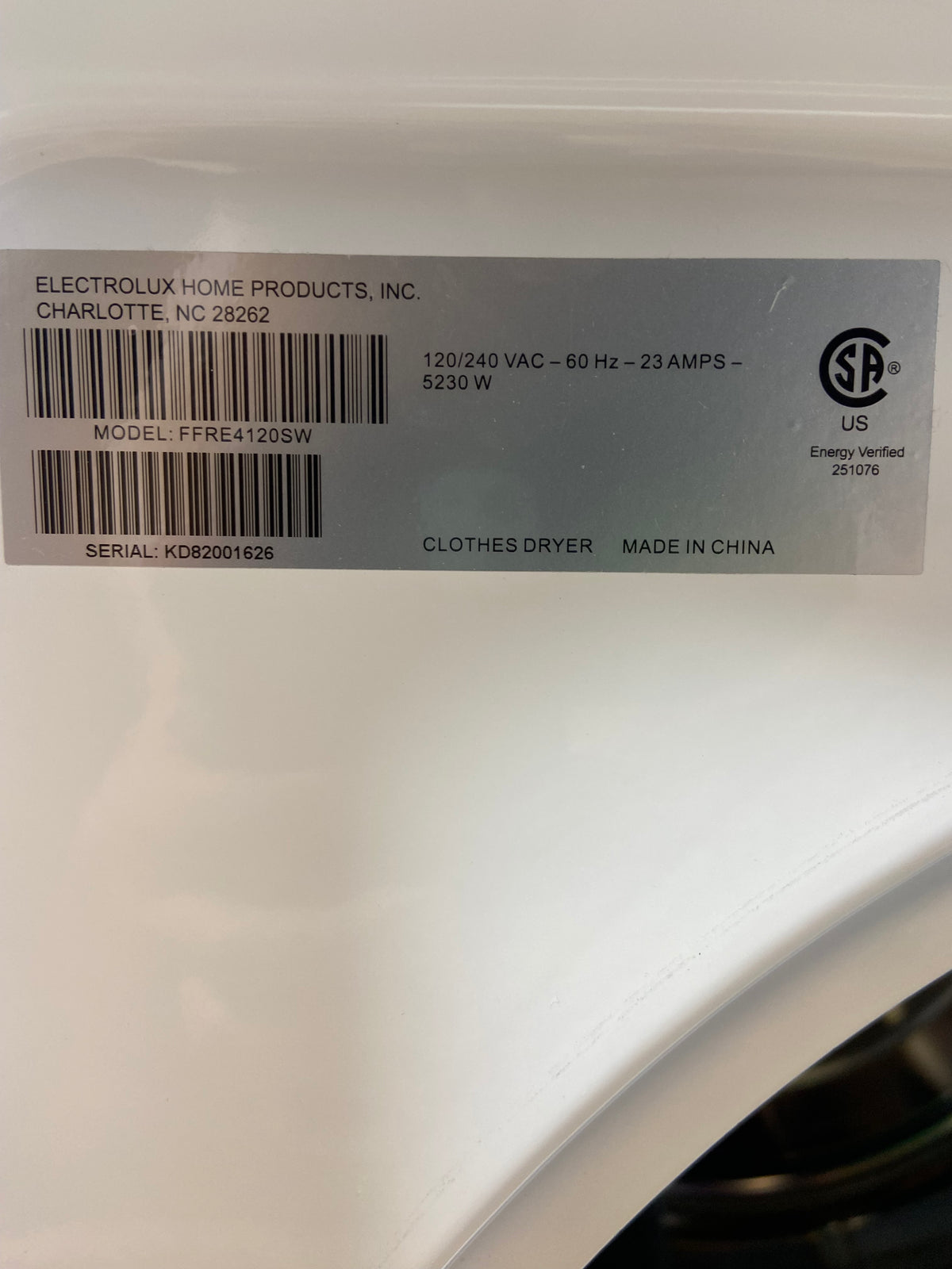 Frigidaire MaxFill Top Load Glass Lid Washer & Dryer Set