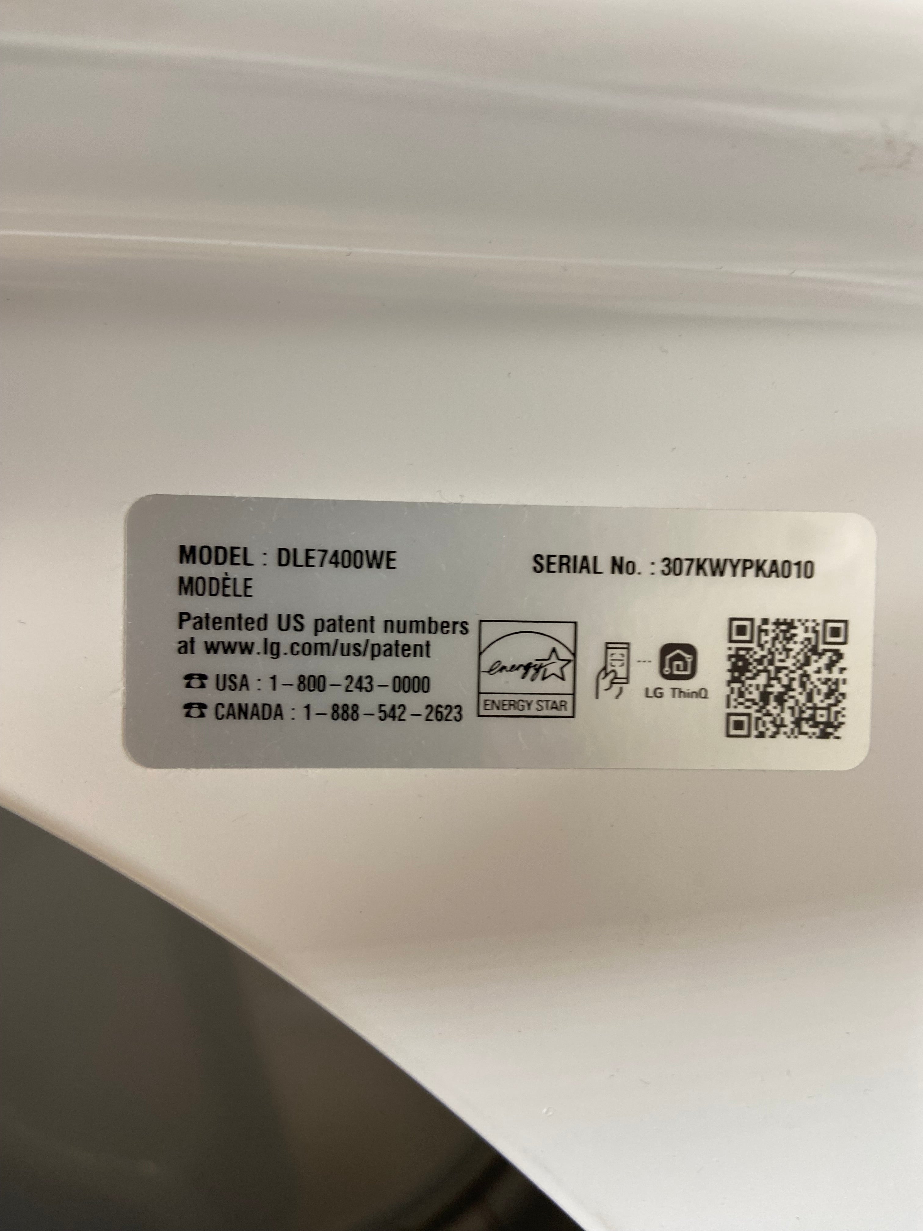 LG Top Load Large Capacity Washer & Dryer Set