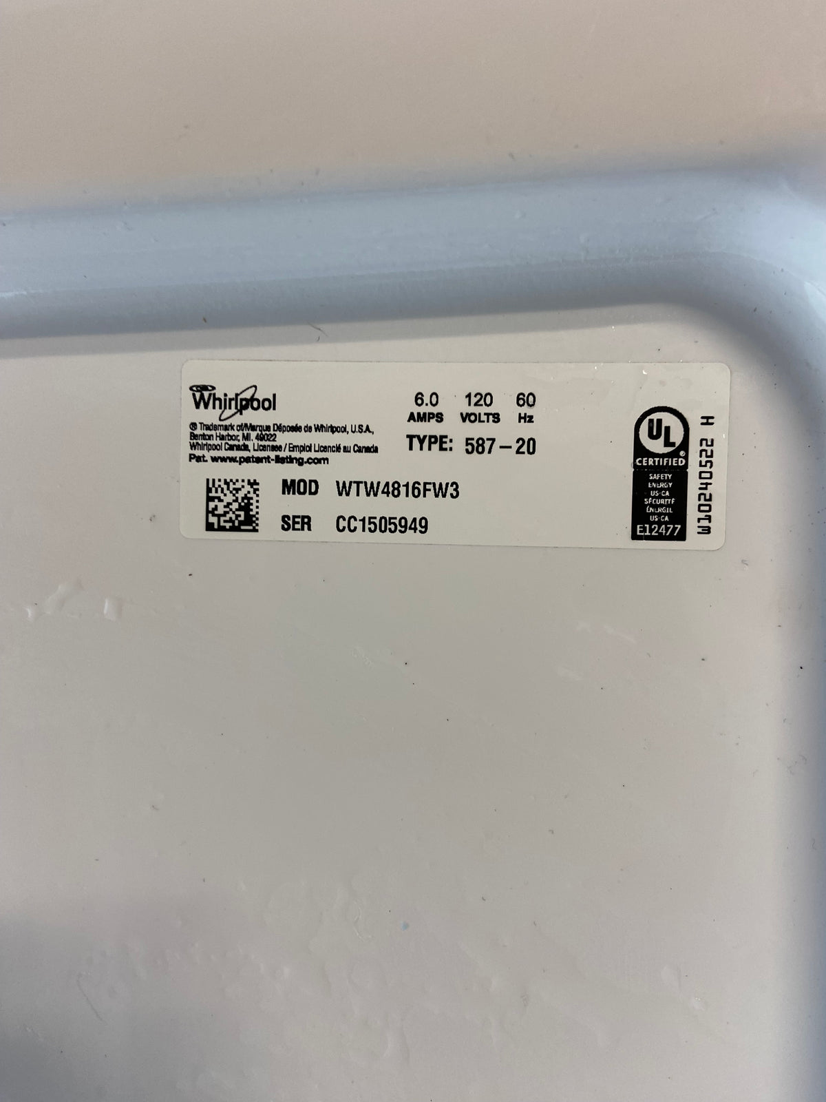 Whirlpool Top Load Grey Panel Washer & Dryer Set