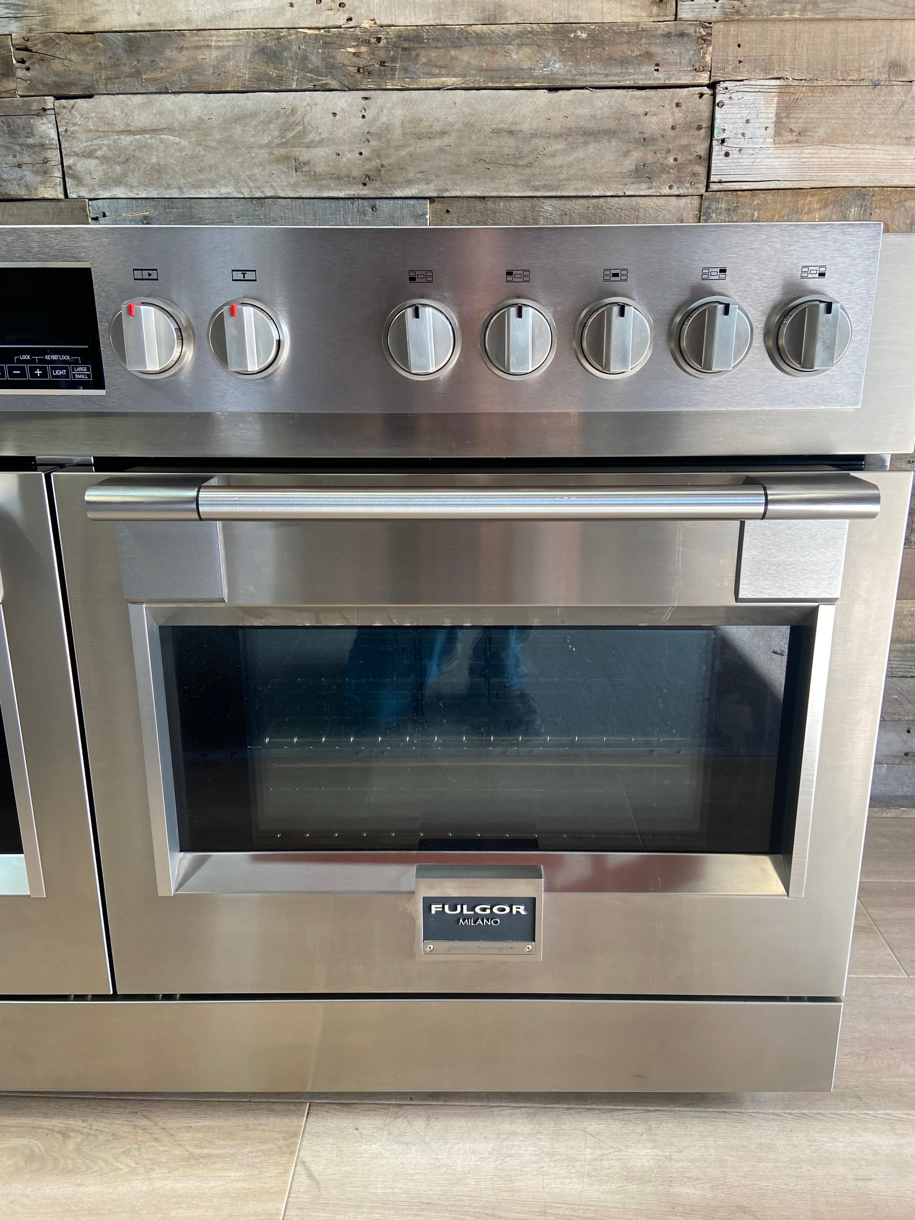 Fulgor Milano F6PIR485GS1 48-Inch Professional Electric Range with Glass Cooktop and Double Ovens