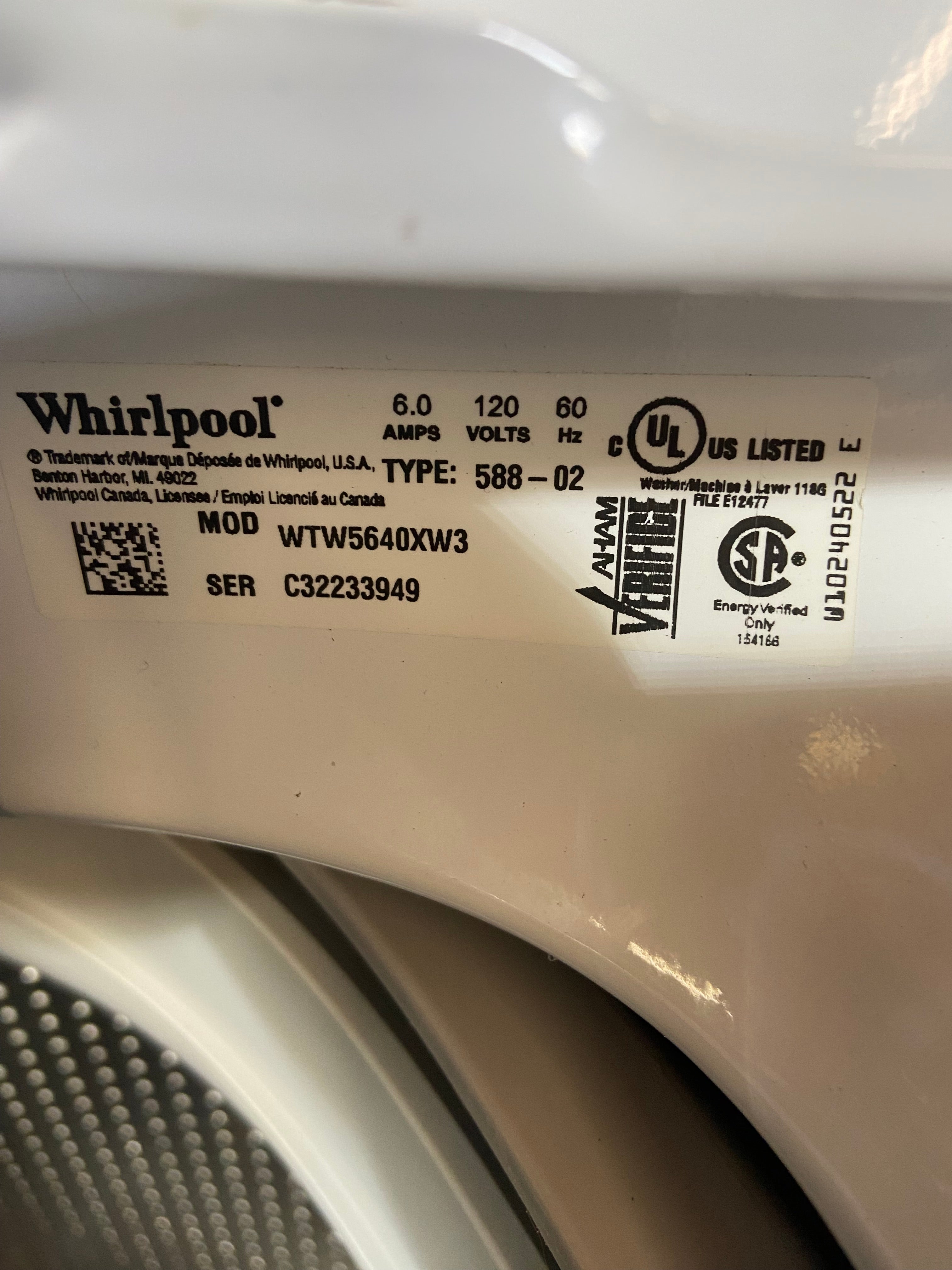 Whirlpool Cabrio Washer & Dryer Set