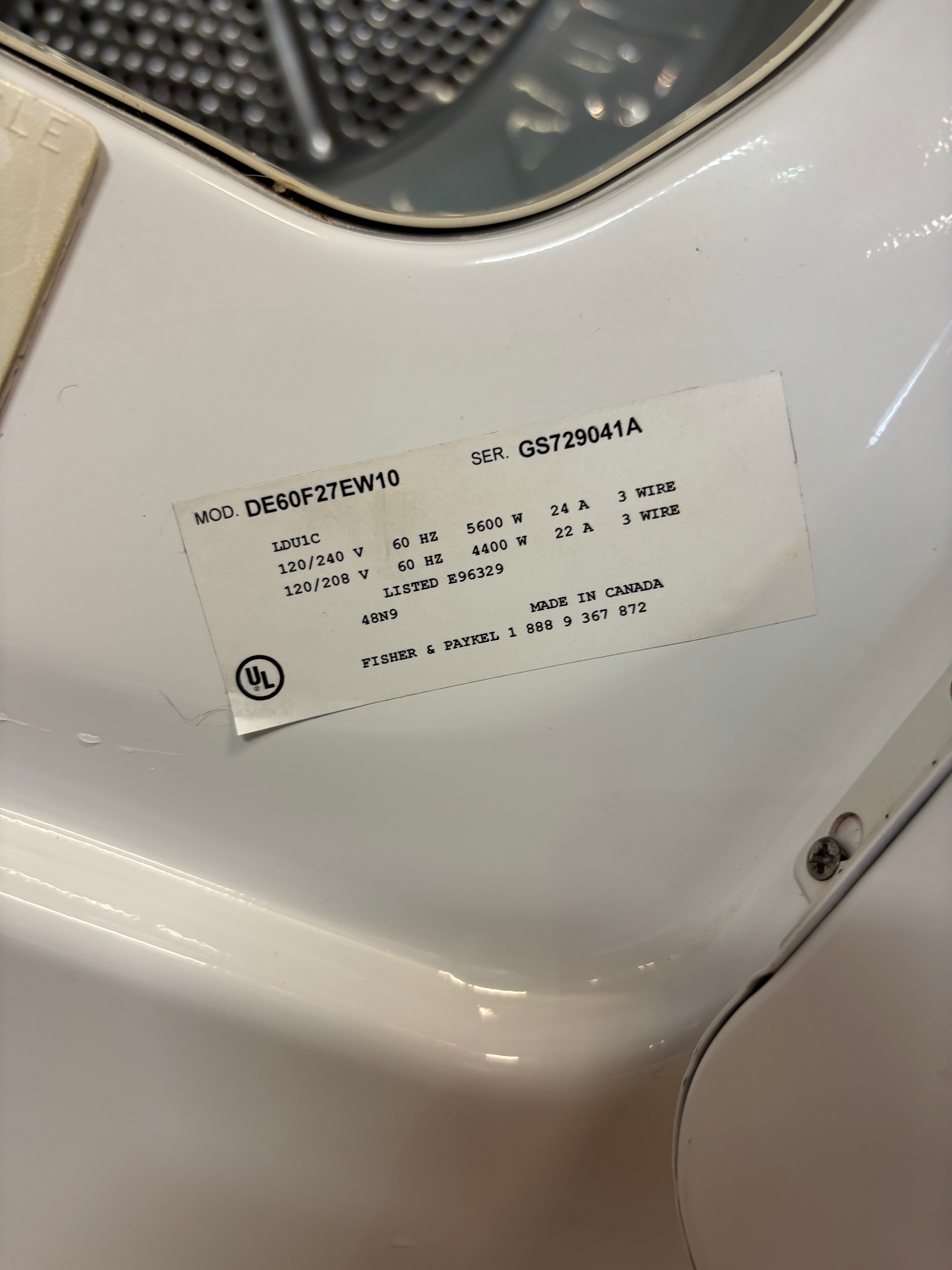 Elba Fisher & Paykel Dryer