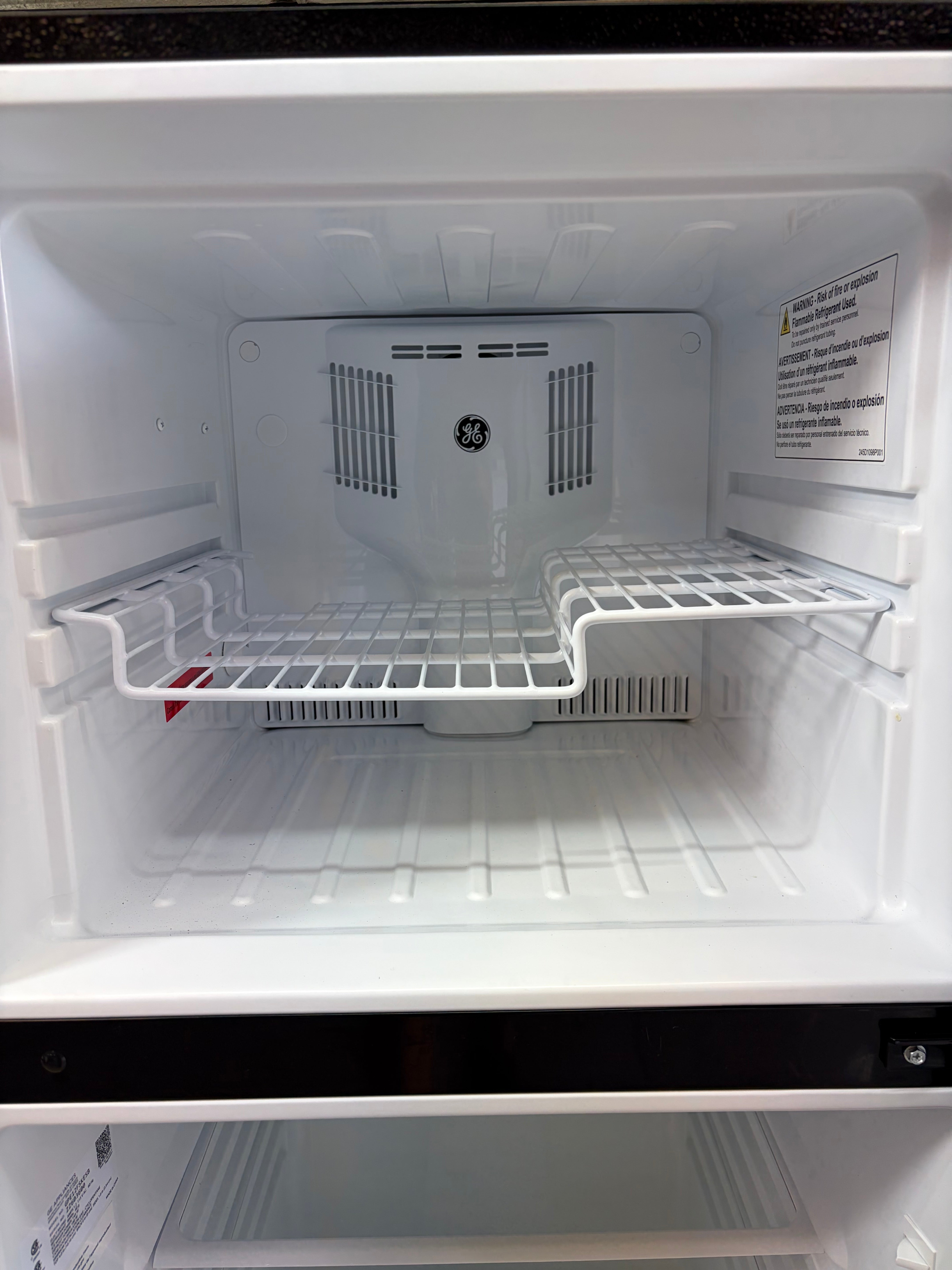 GE Stainless 24 Inch Top Bottom Fridge