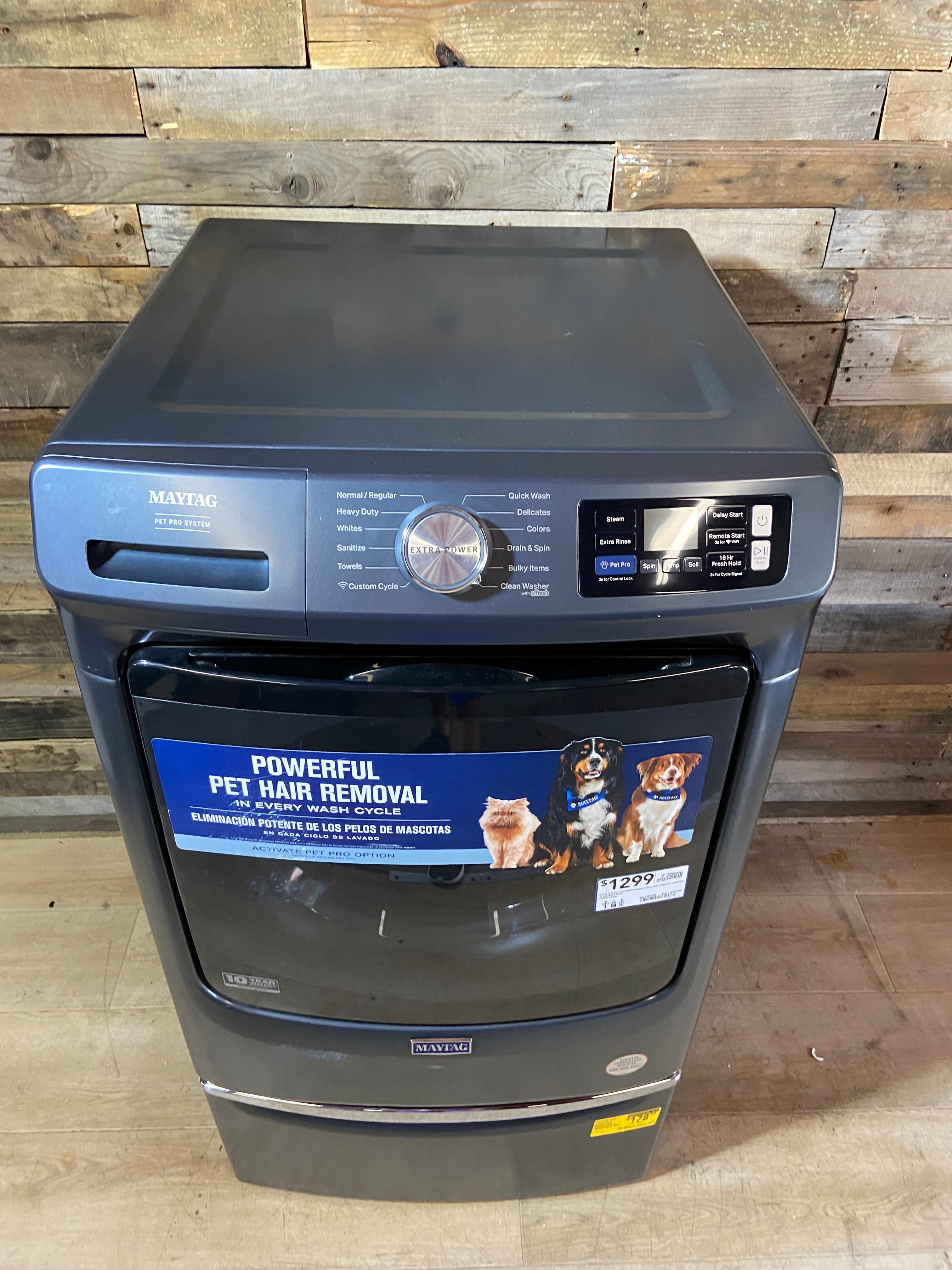 Maytag Smart Pet Pro Front Load Washer - 5.0 CU. FT With Pedestal