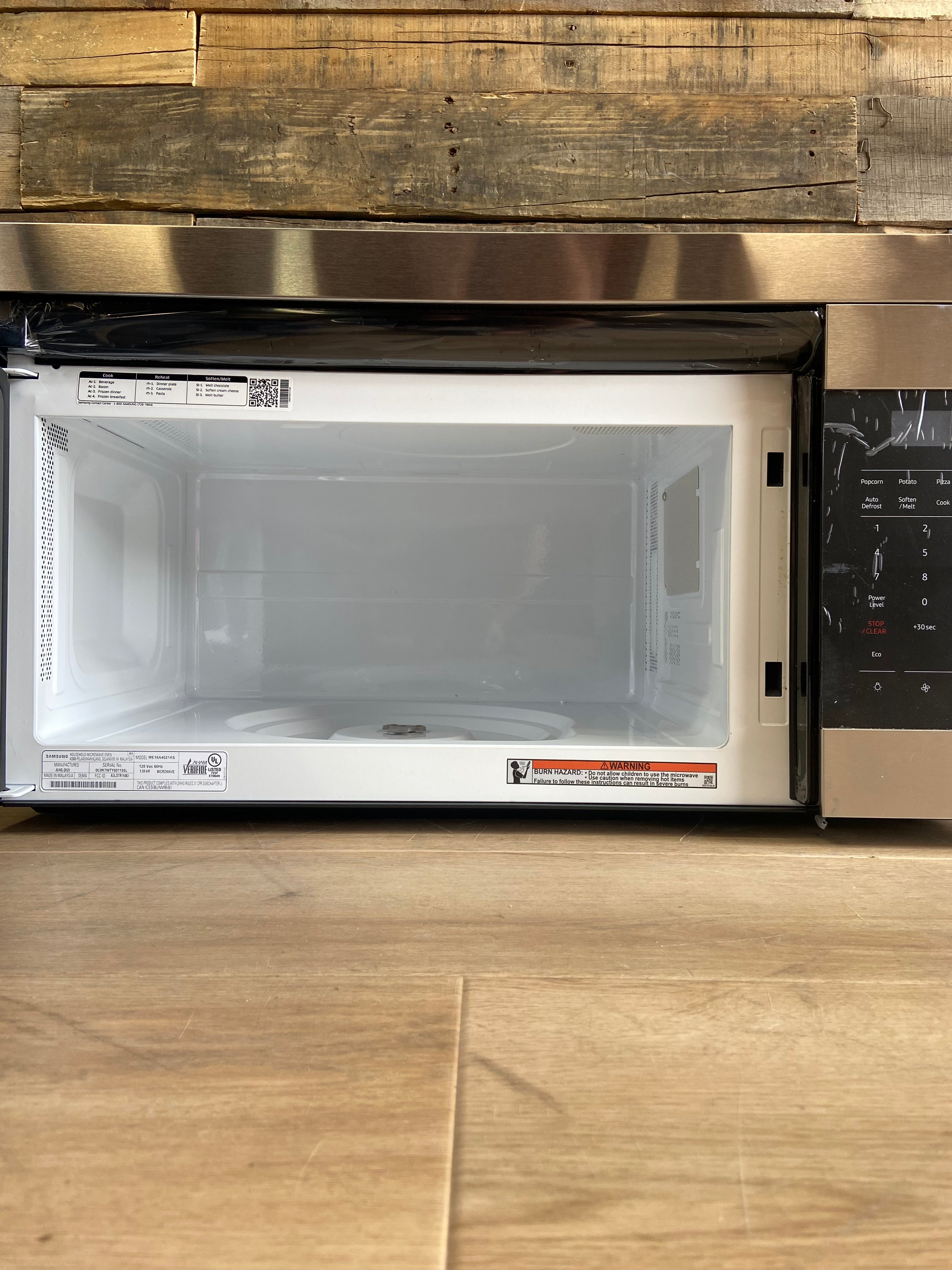 Stainless Samsung 1.6 cu. ft. 1000 W Over-the-Range Microwave with Auto Cook