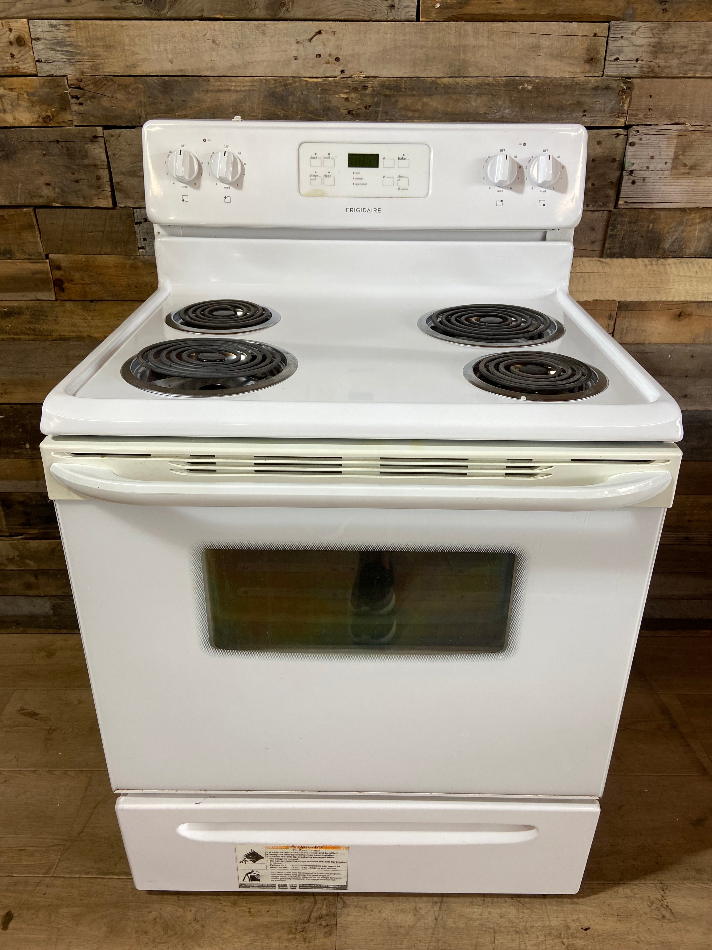 Frigidaire White Coil Top Range