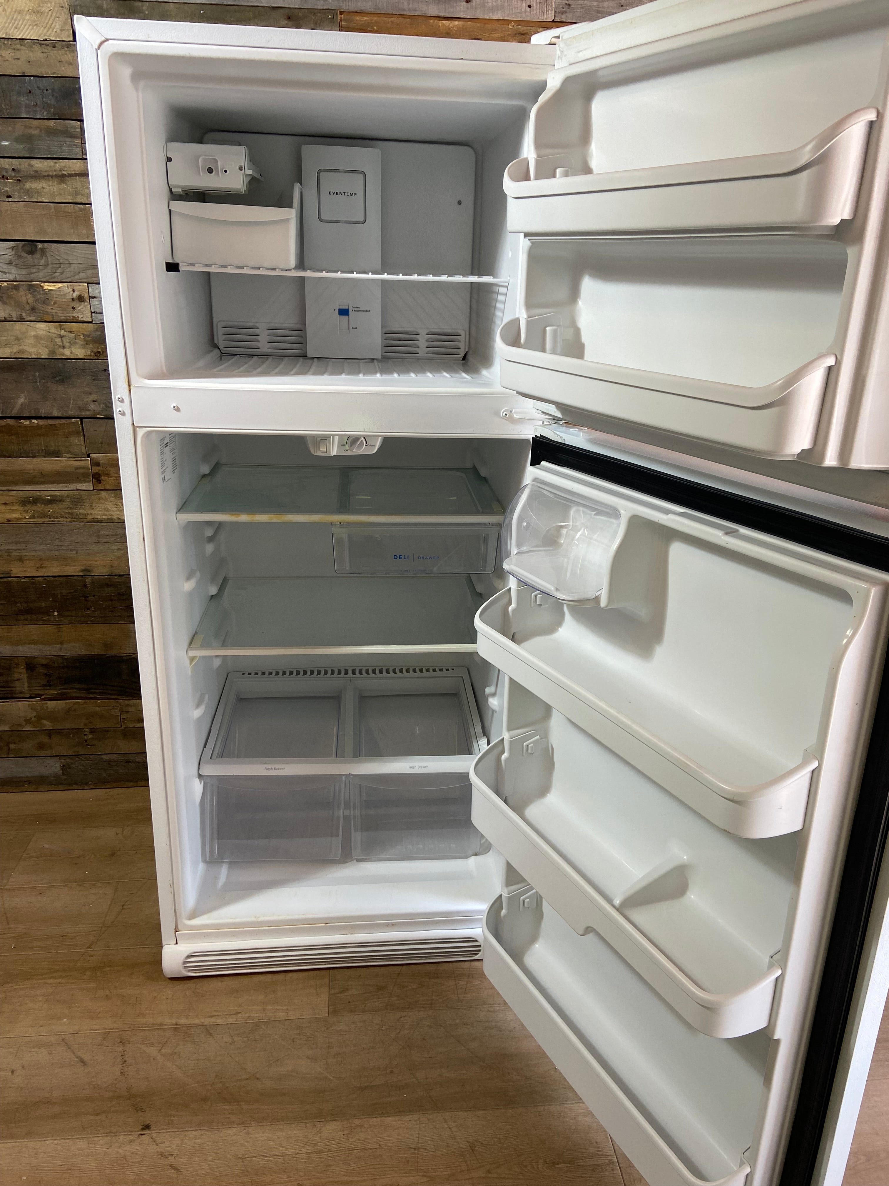 White Frigidaire Refrigerator With Ice Maker