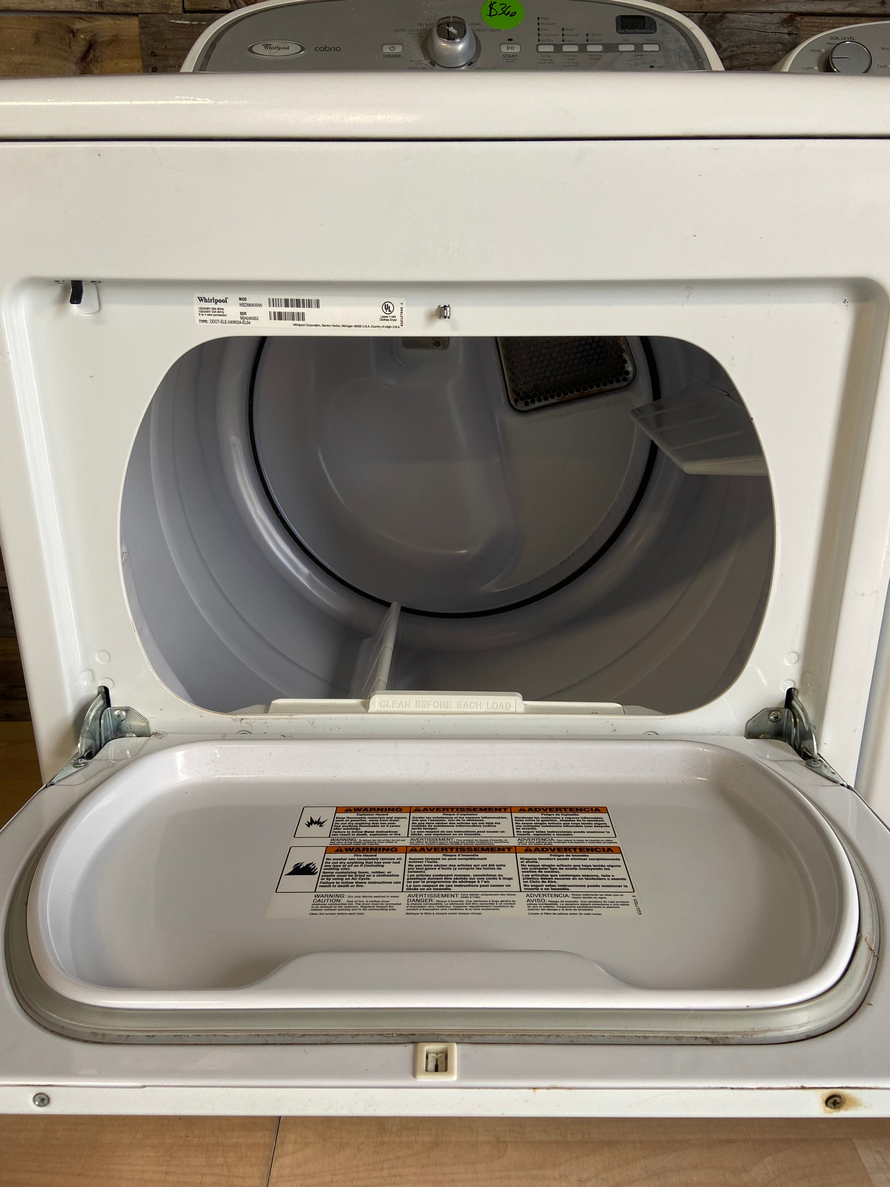 Whirlpool White Top Load Set