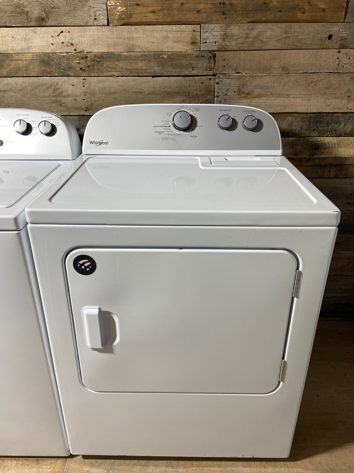 Whirlpool Top Load Grey Panel Washer & Dryer Set