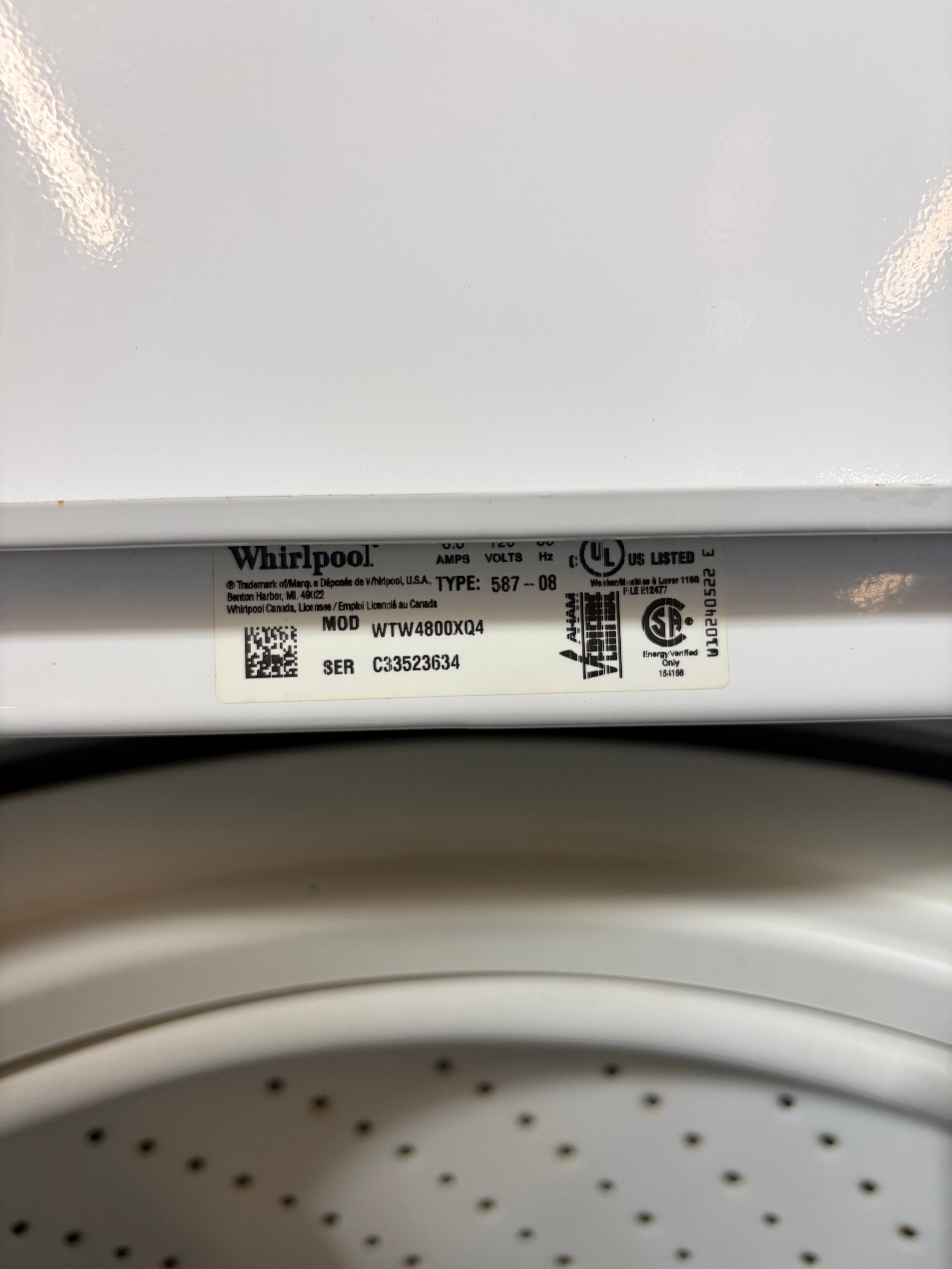 Whirlpool White Panel Top Load Washer And Dryer Set