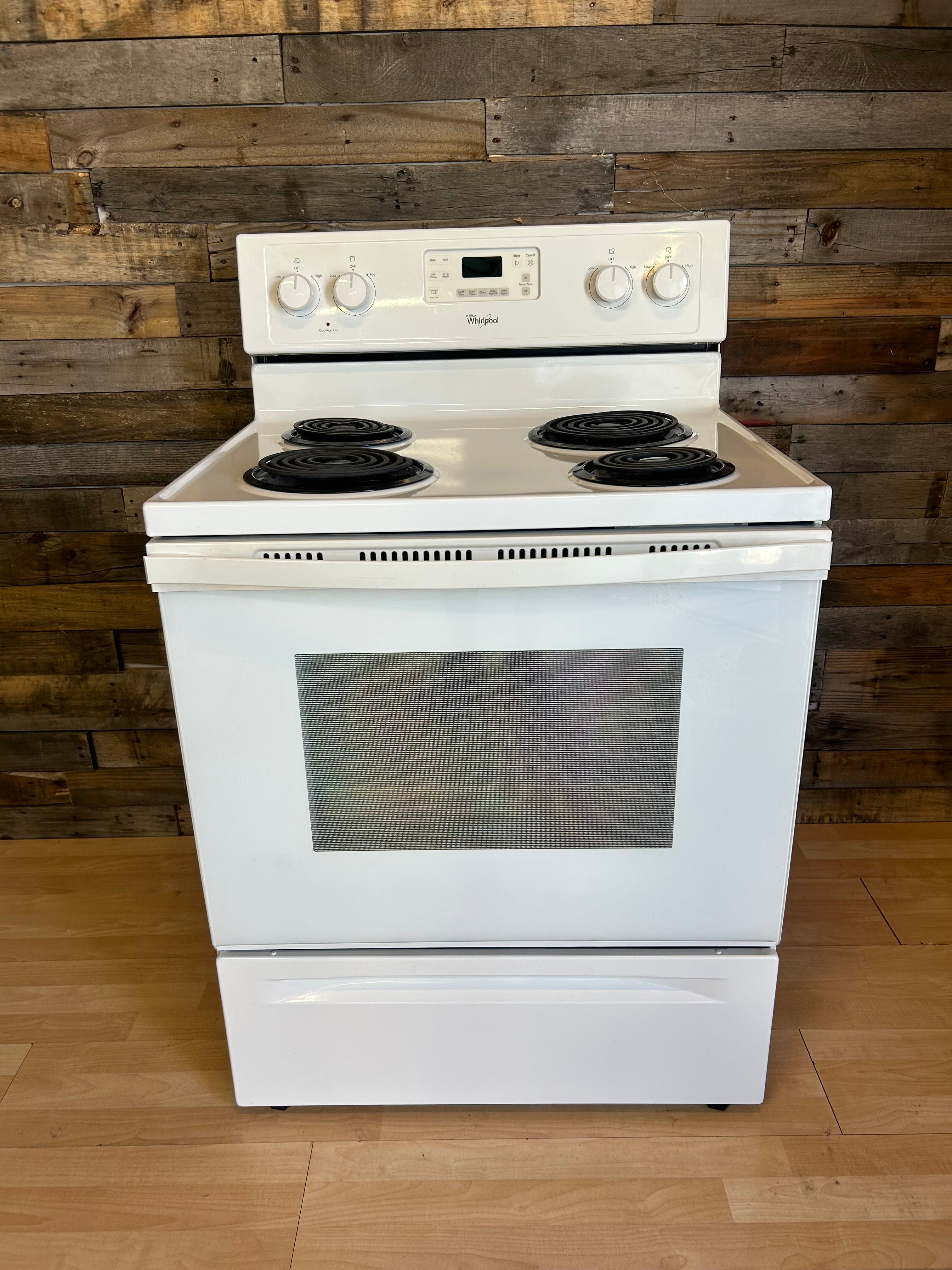 White Whirlpool Coil Top Range