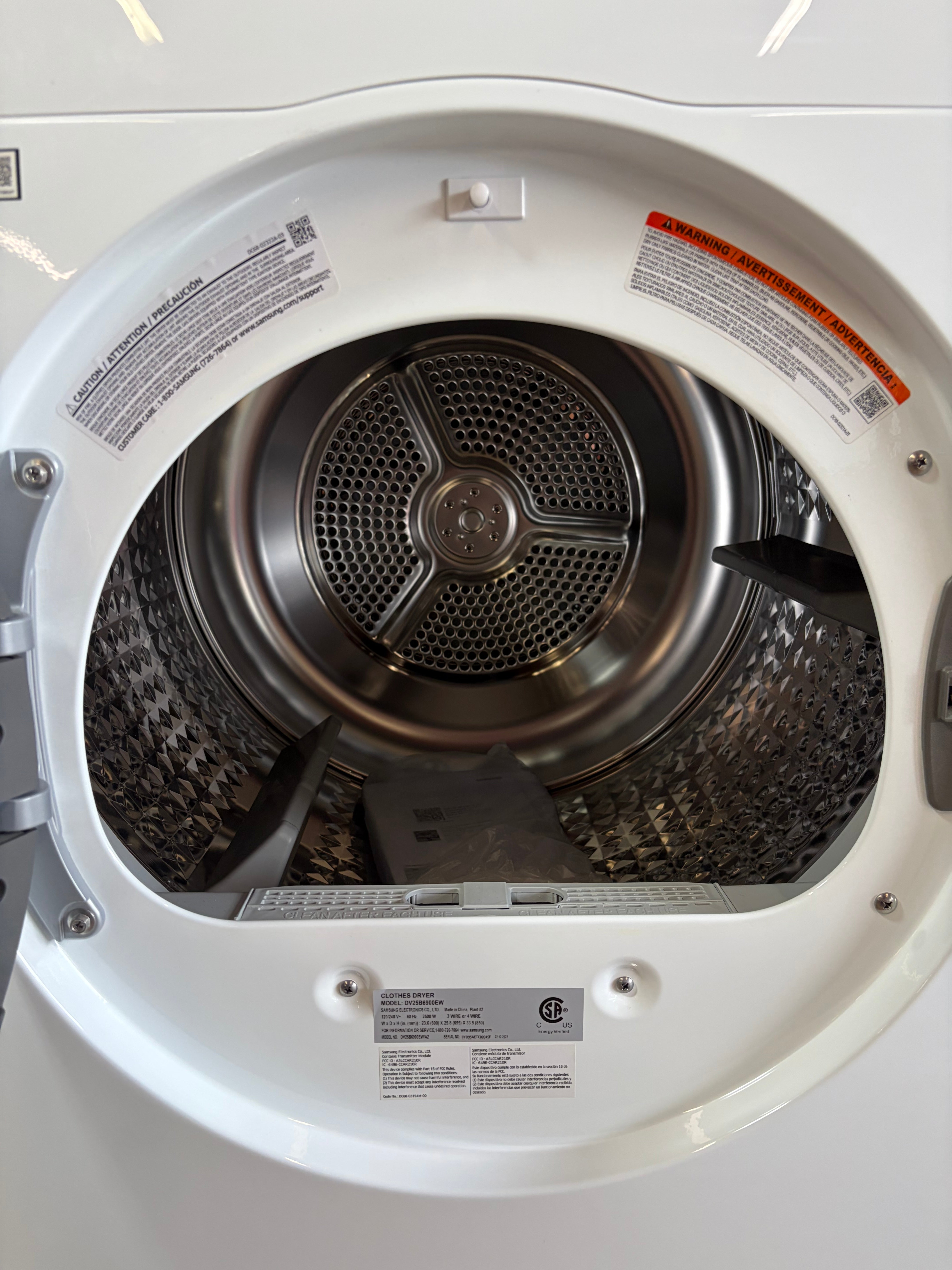 Samsung 4.0 Cu. Ft. Smart Front Load Electric Dryer