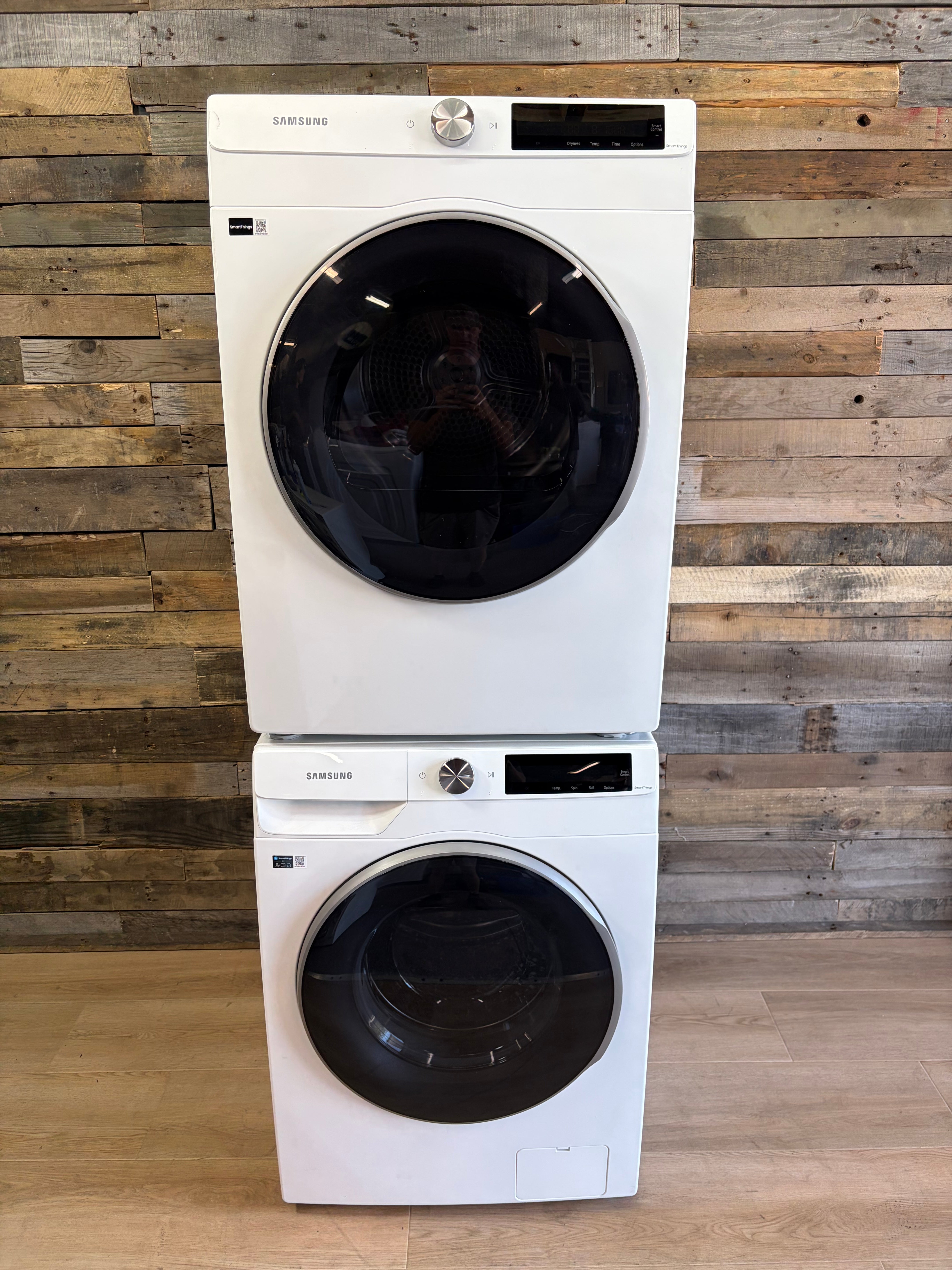 2.5 cu. ft. Compact Front Load Washer and Dryer with AI Smart Dial and Super Speed Wash in White