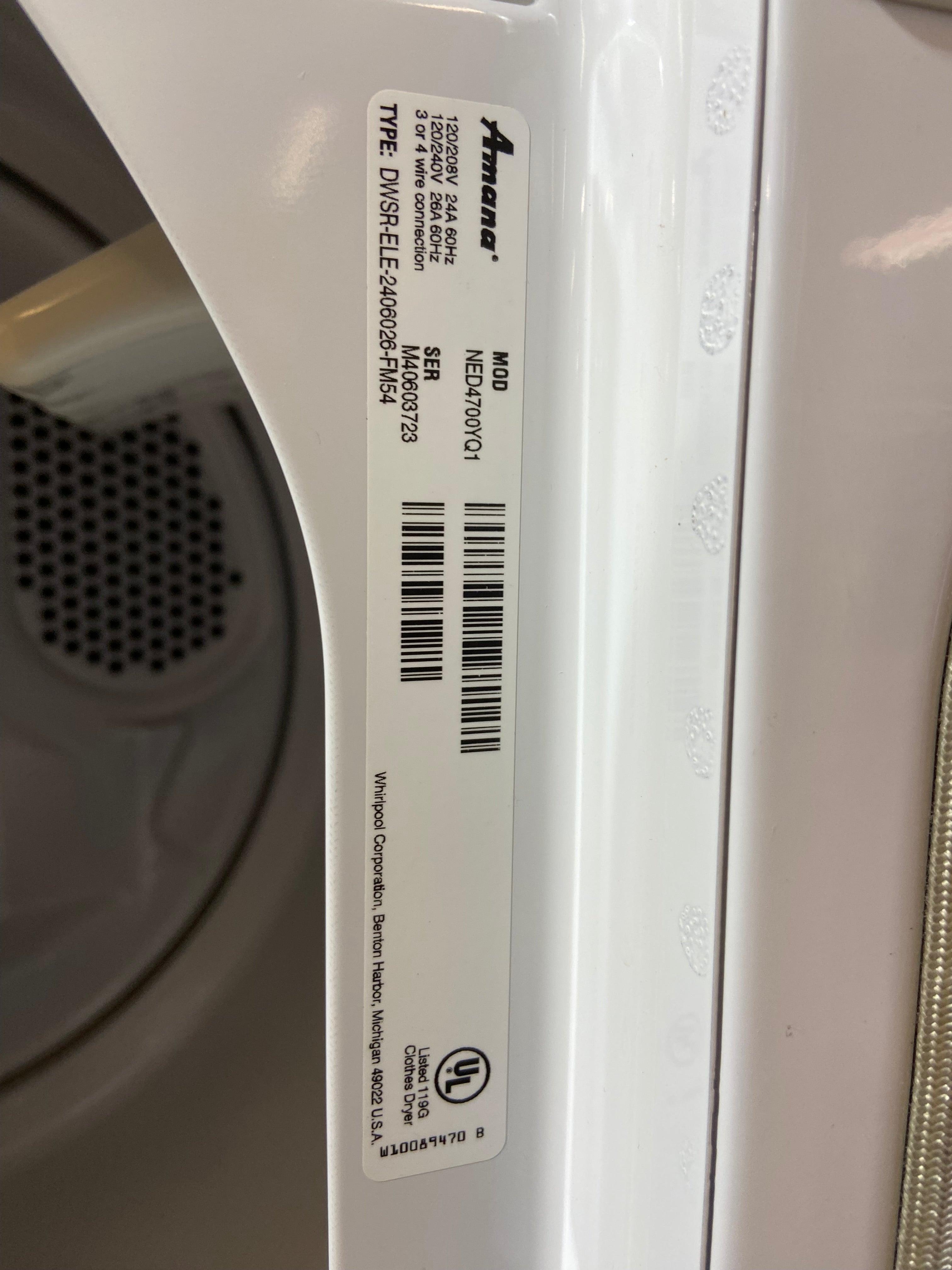 Amana Top Load Washer & Dryer Set