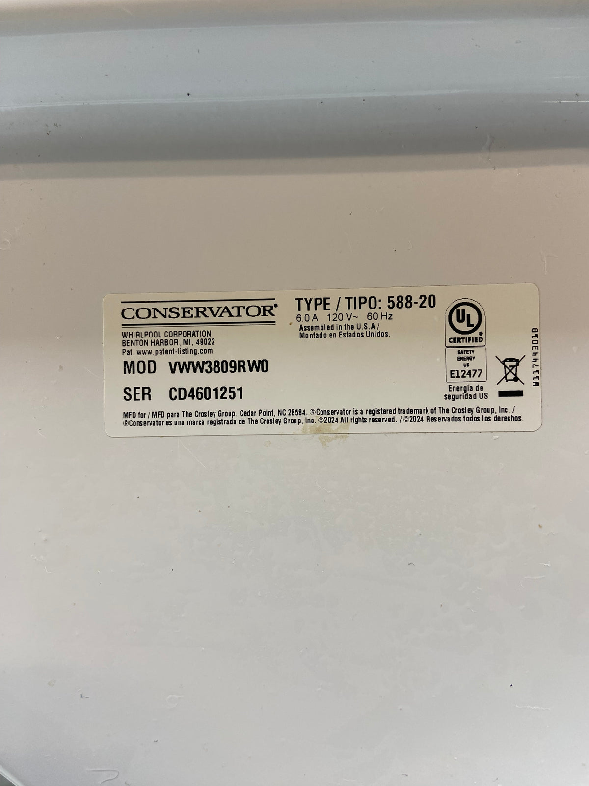 Conservator Top Load Large Capacity  Washer & Dryer Set